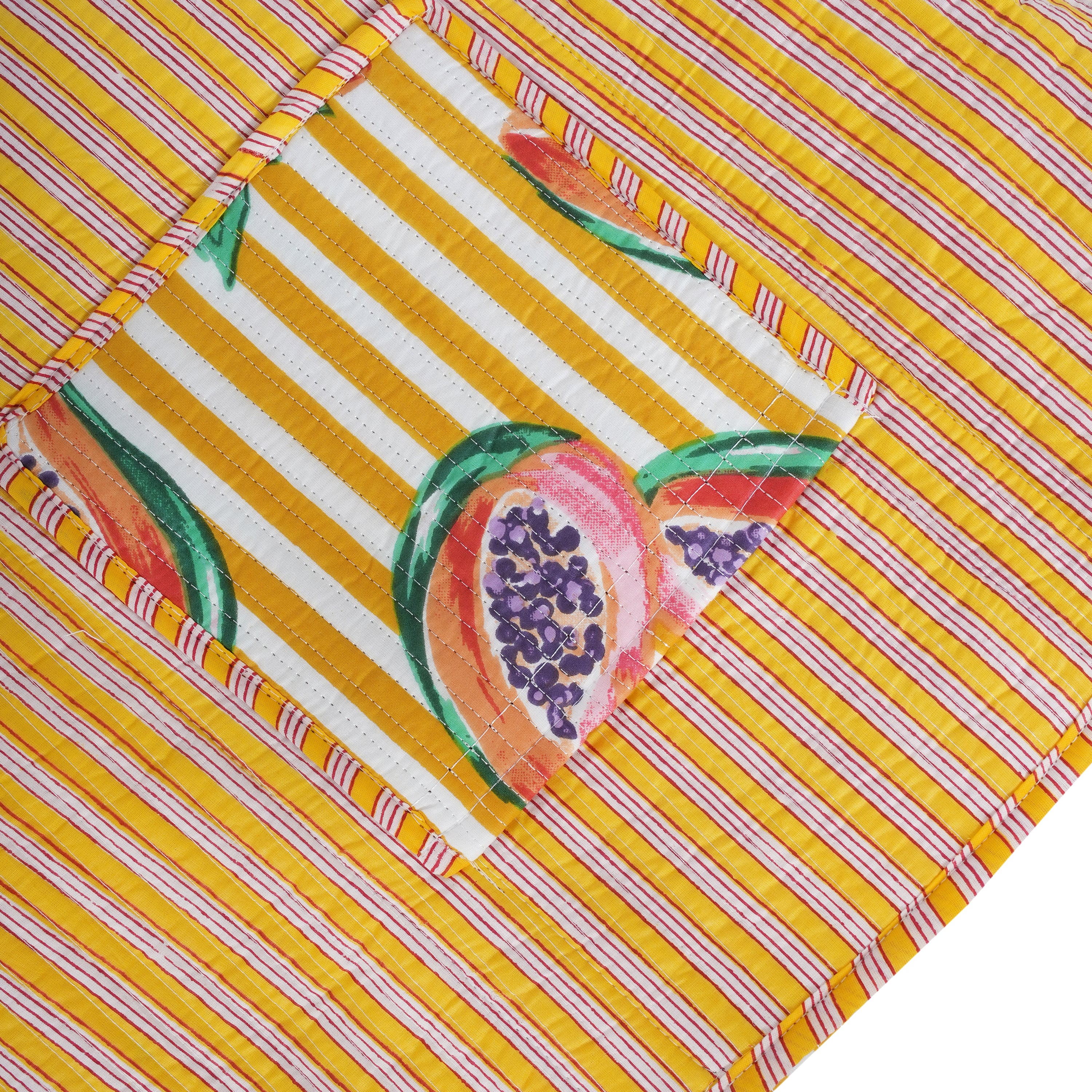 Summer Fruits Tote In Papaya