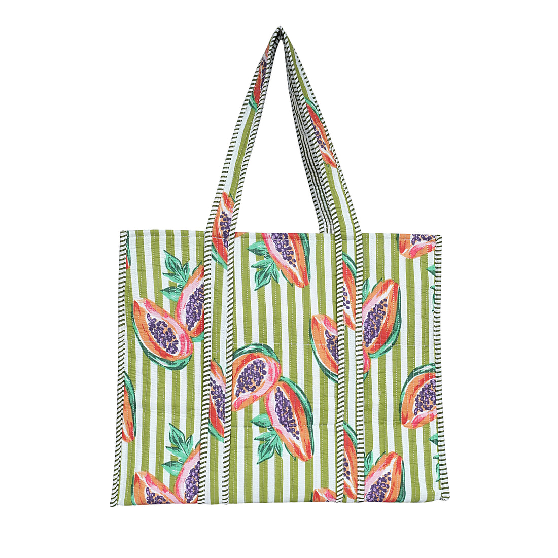 Summer Fruits Tote In Papaya