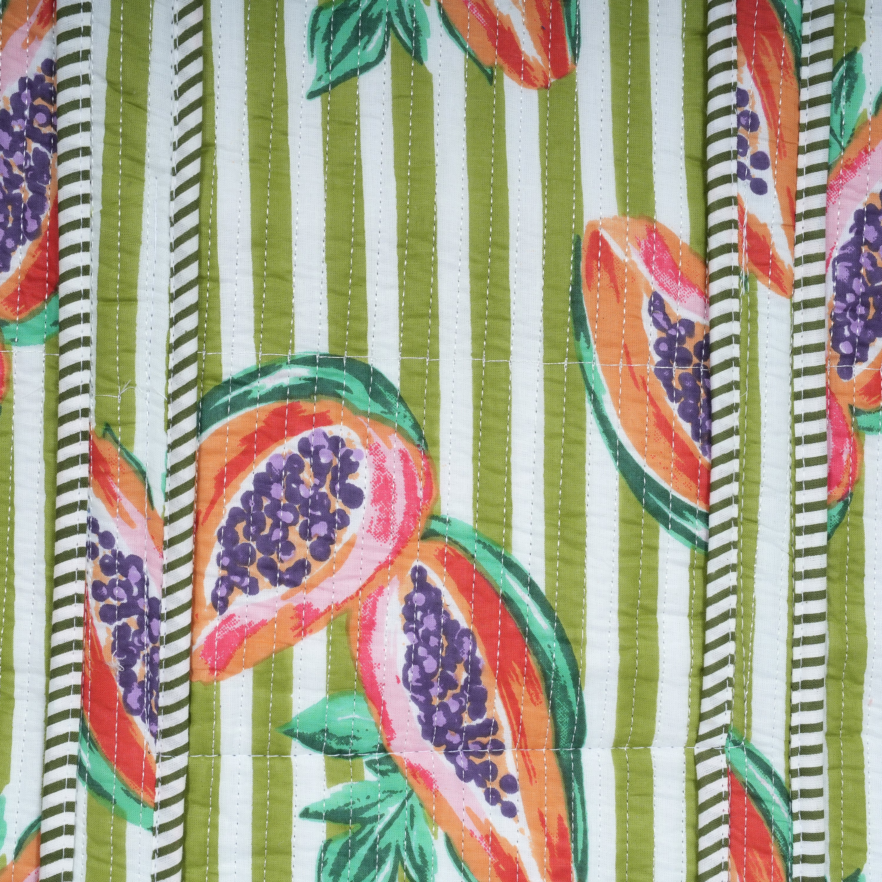 Summer Fruits Tote In Papaya