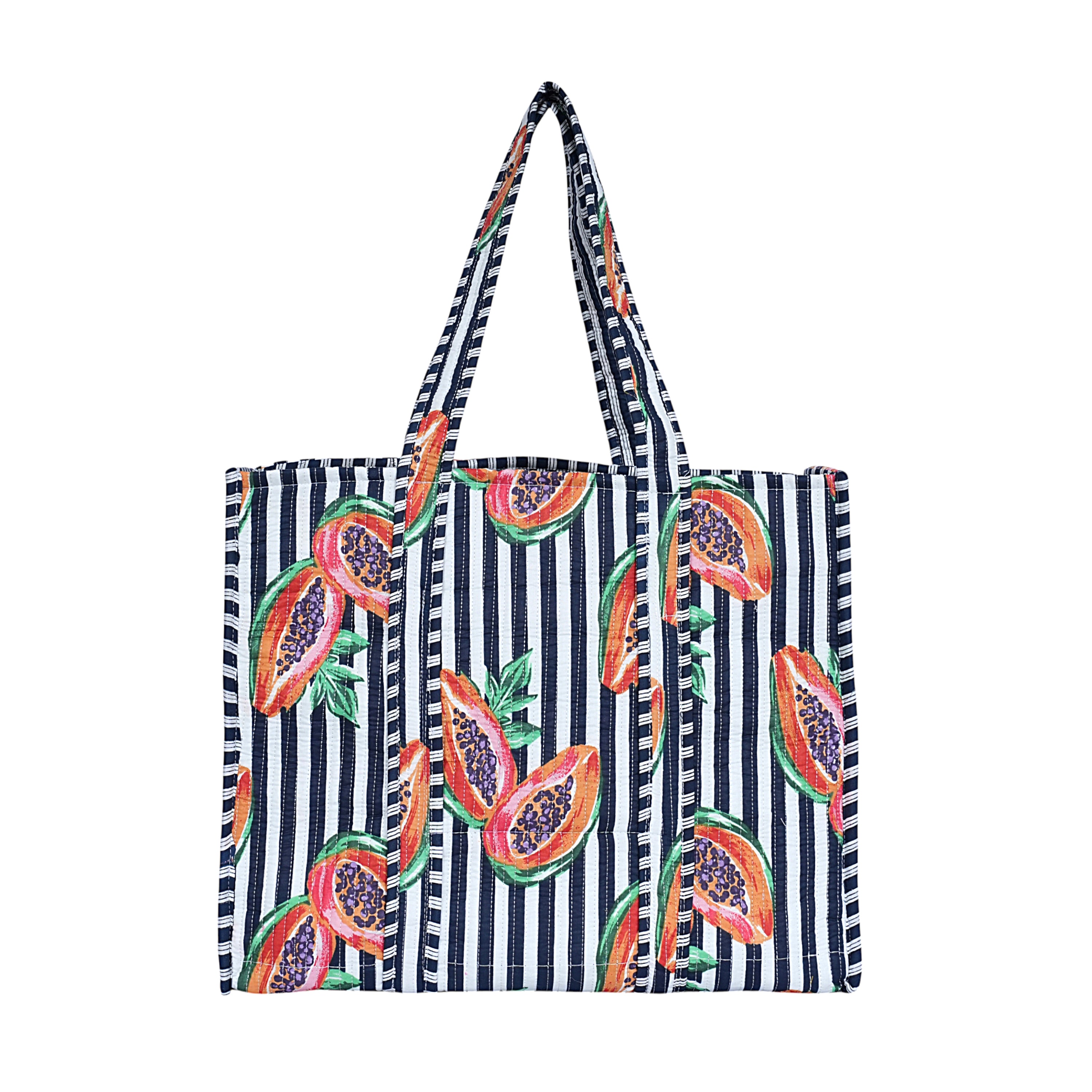 Summer Fruits Tote In Papaya