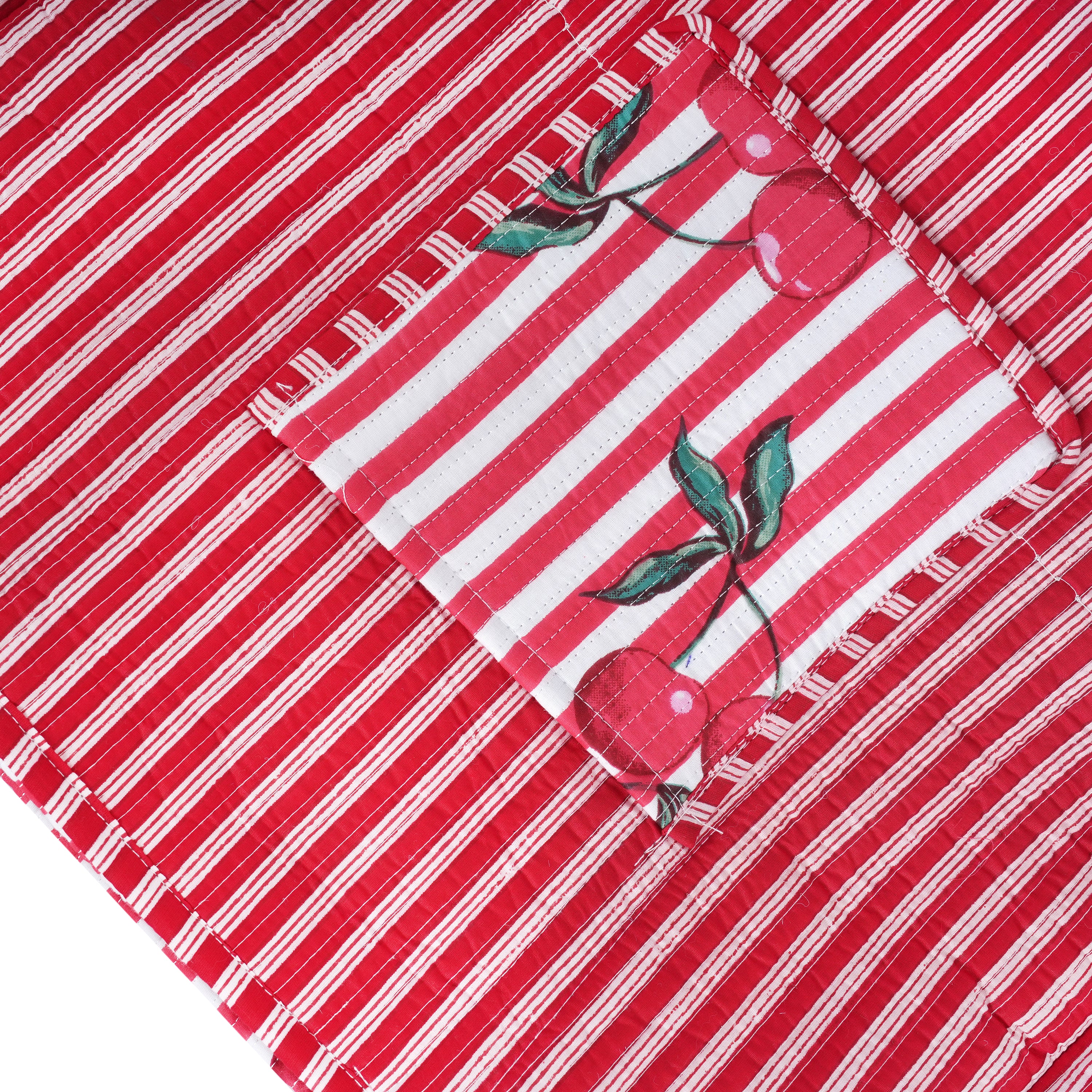 Summer Fruits Tote In Cherry