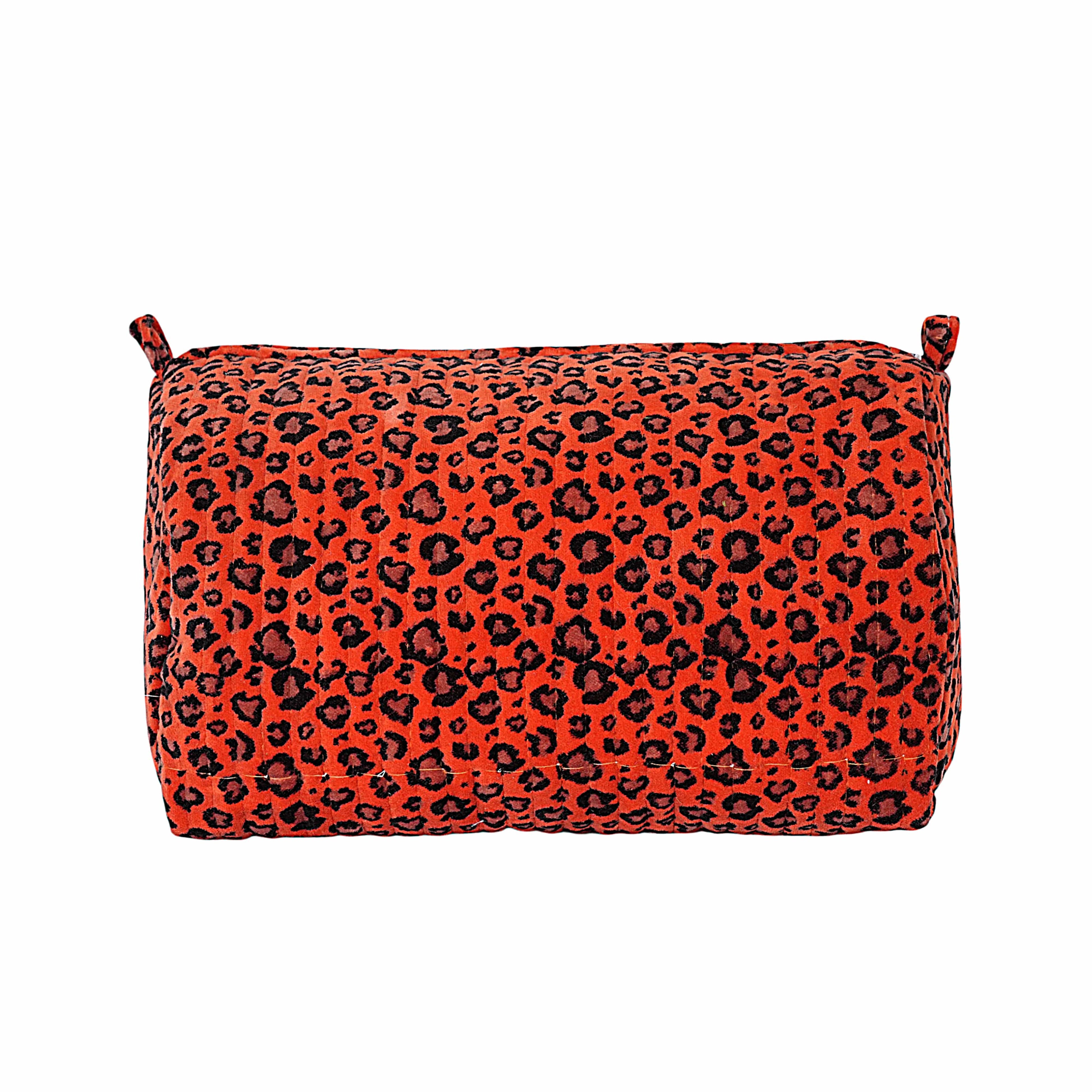 The Velvet Leopard Three Piece Travel Set — handmade quilted velvet travel pouch set, ethically made in Rajasthan, India