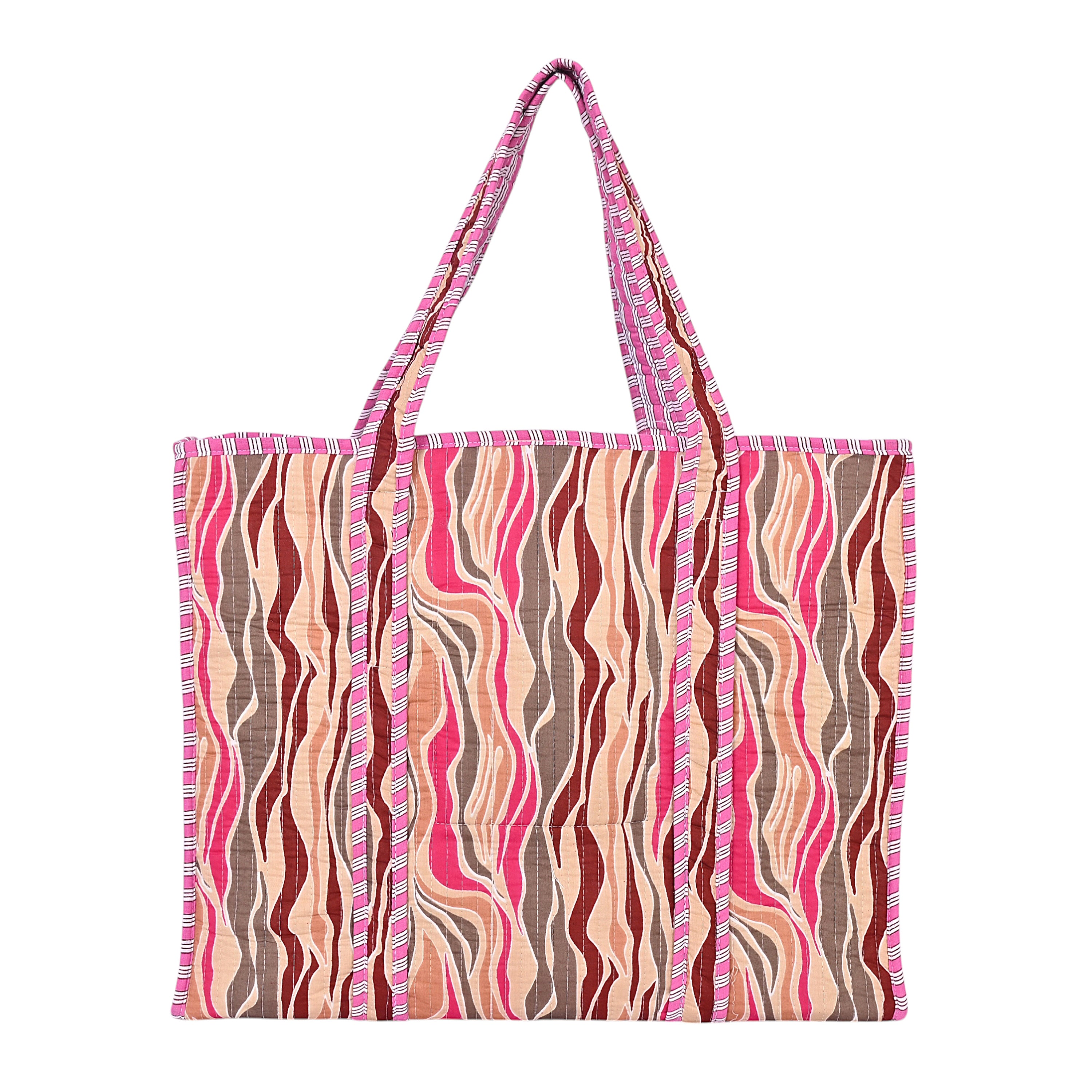 Handmade Quilted Cotton Tote Bag – Stylish & Spacious