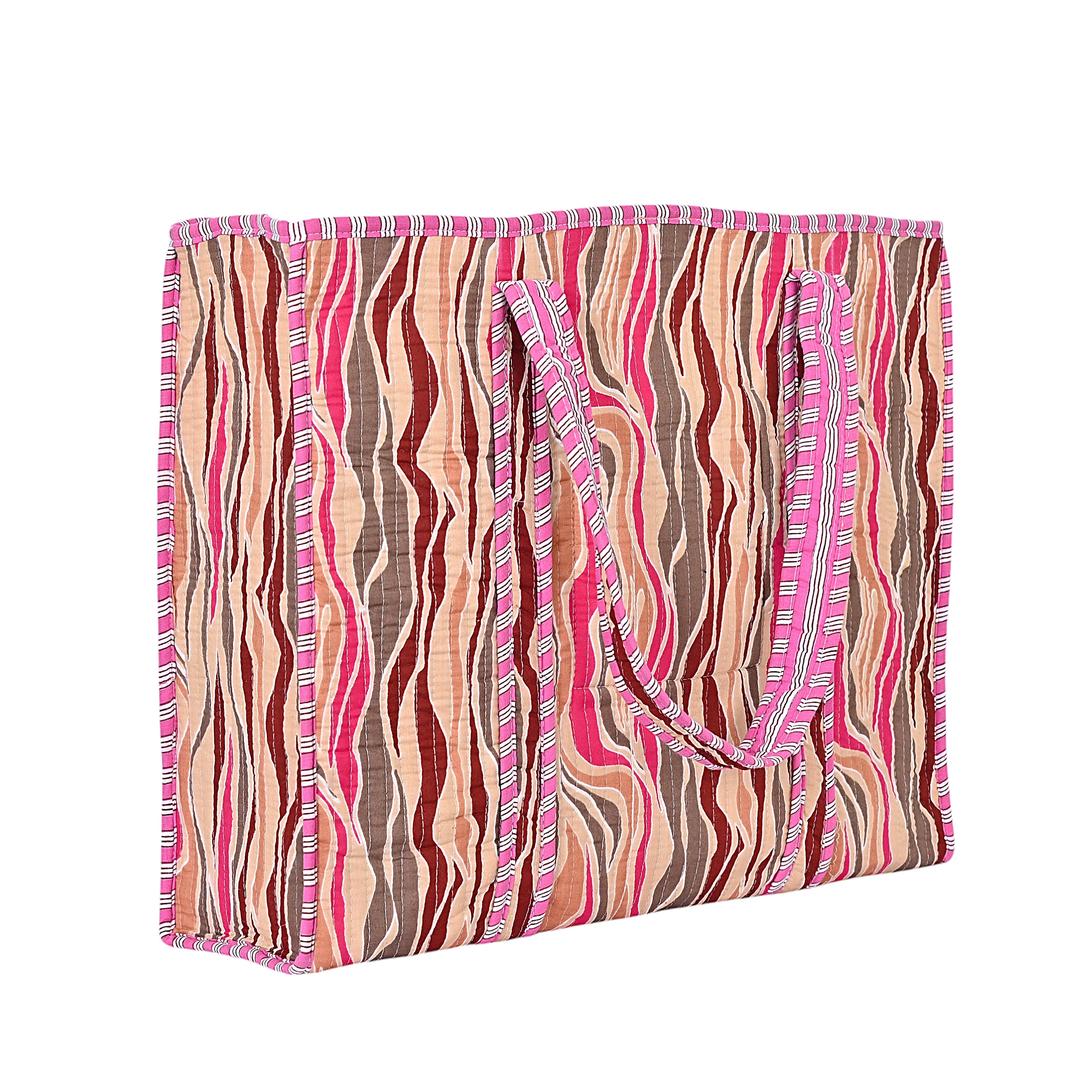 Handmade Quilted Cotton Tote Bag – Stylish & Spacious