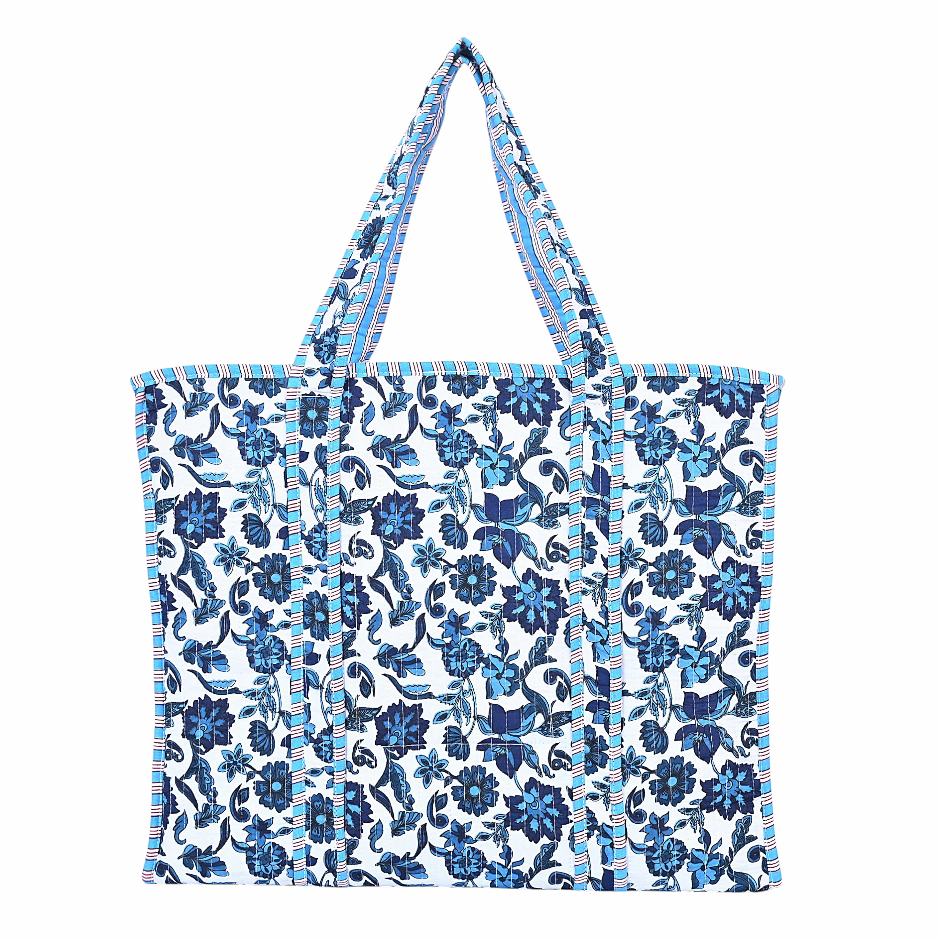 The Floral Paisley Tote — handmade hand block printed cotton tote bag, ethically made in Rajasthan, India