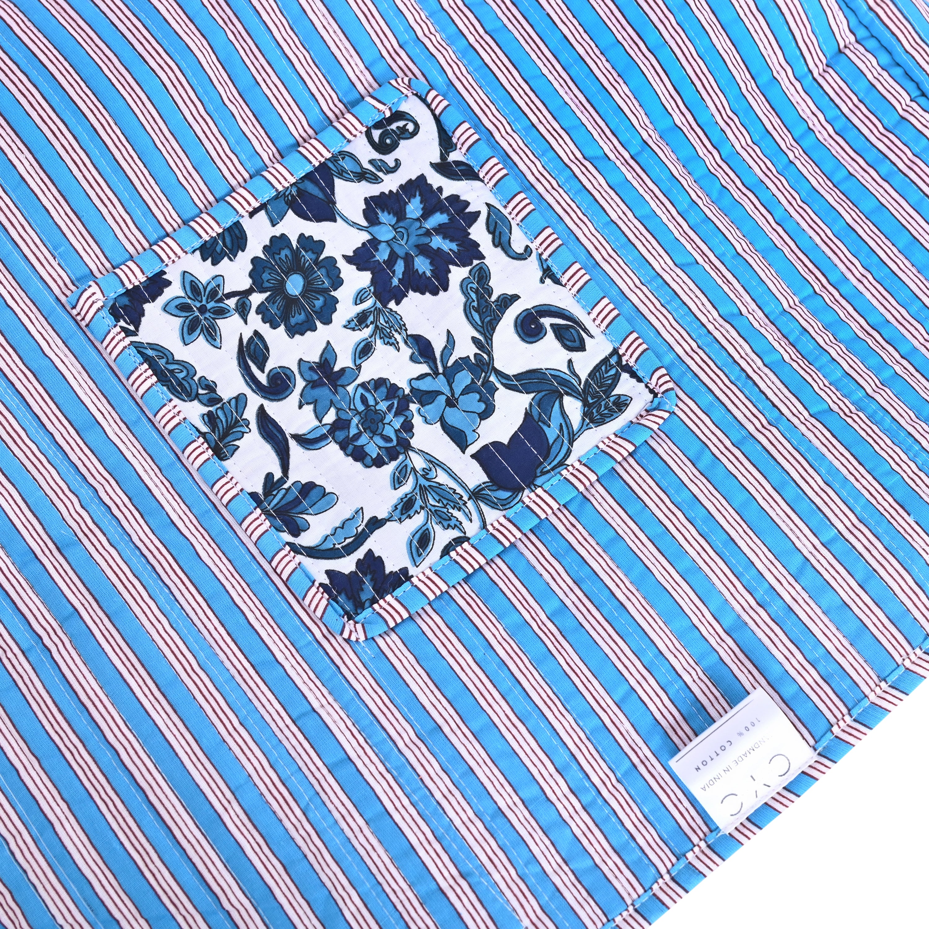 Handmade Floral Quilted Tote Bag – Spacious & Stylish