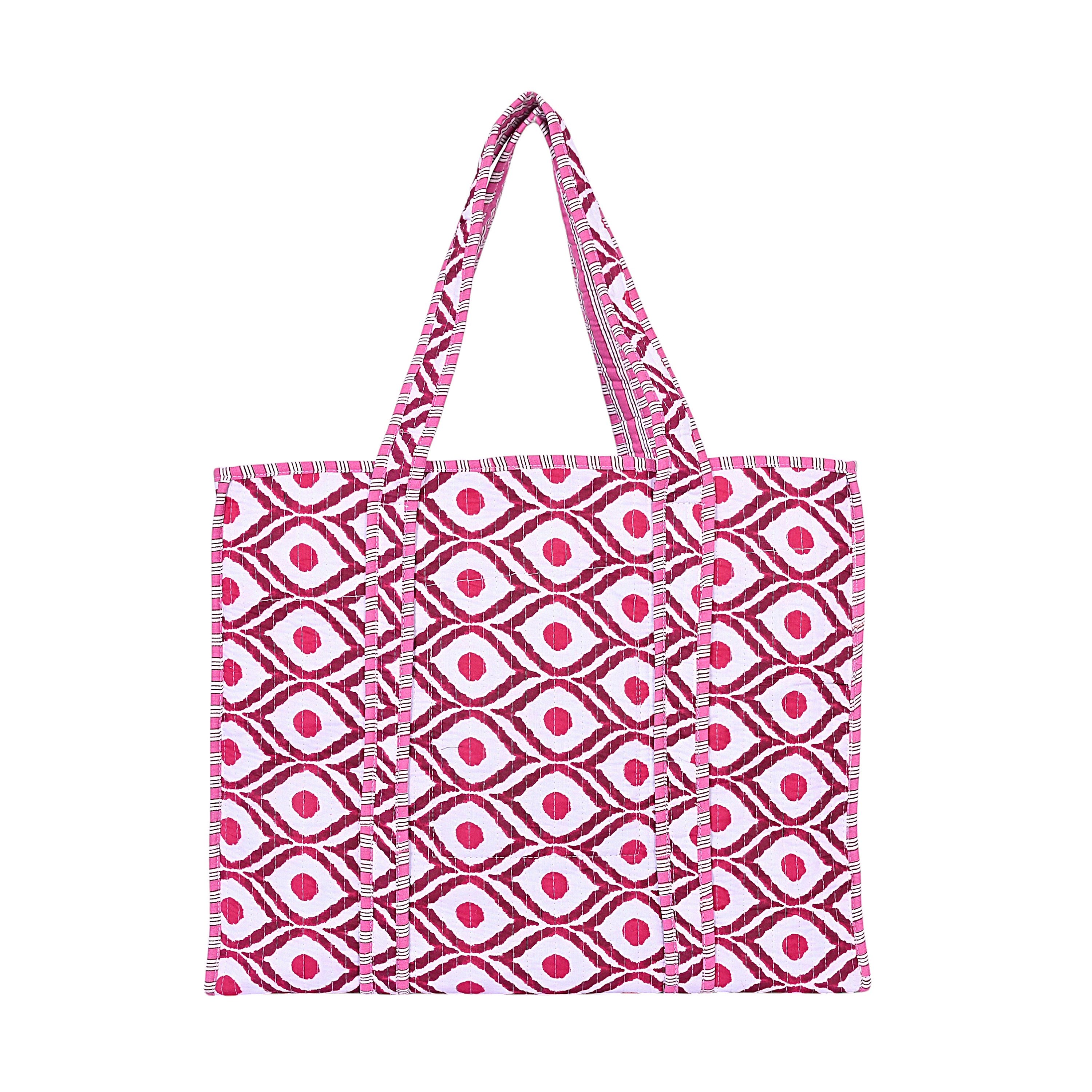 Handmade Quilted Cotton Tote Bag – Stylish & Spacious
