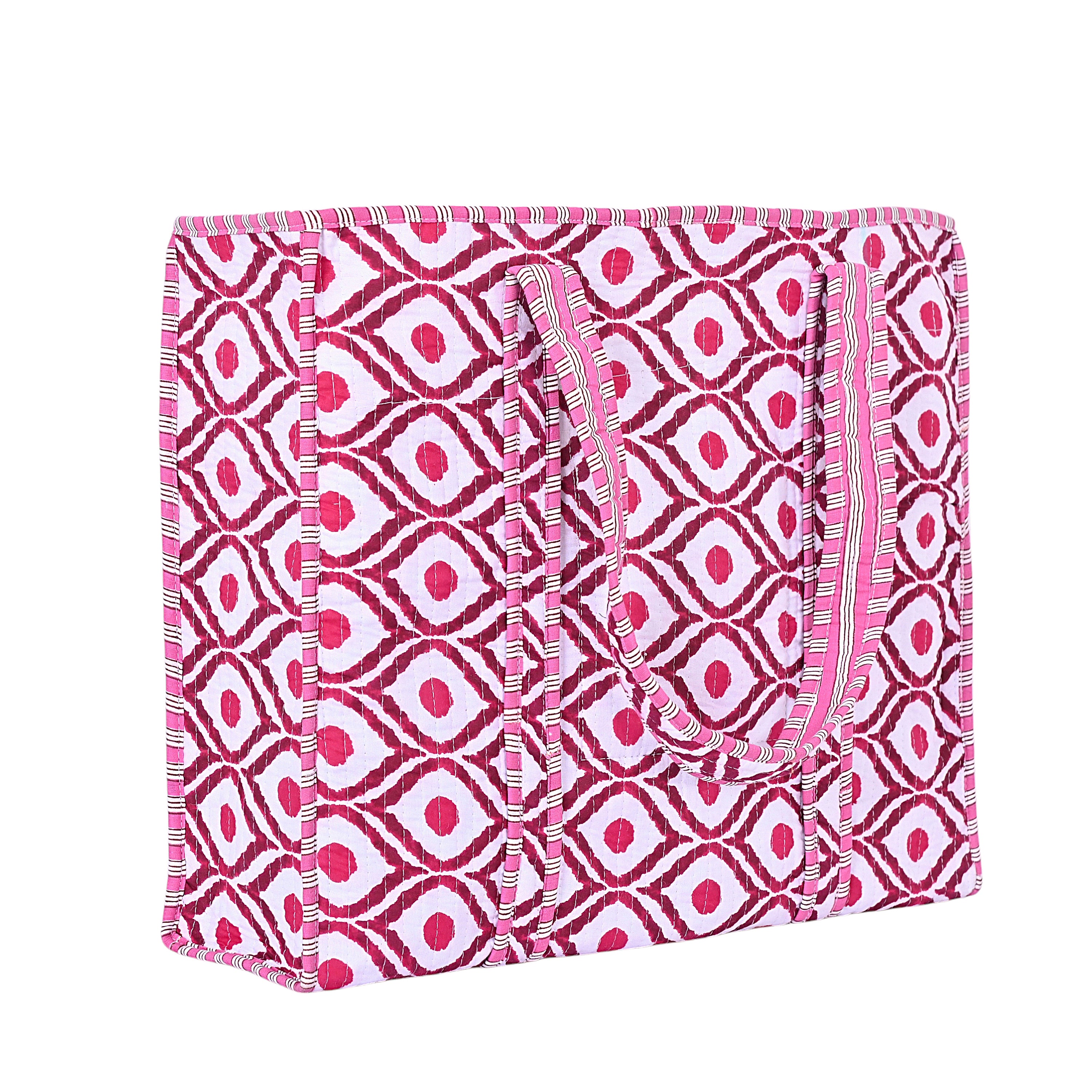 Handmade Quilted Cotton Tote Bag – Stylish & Spacious
