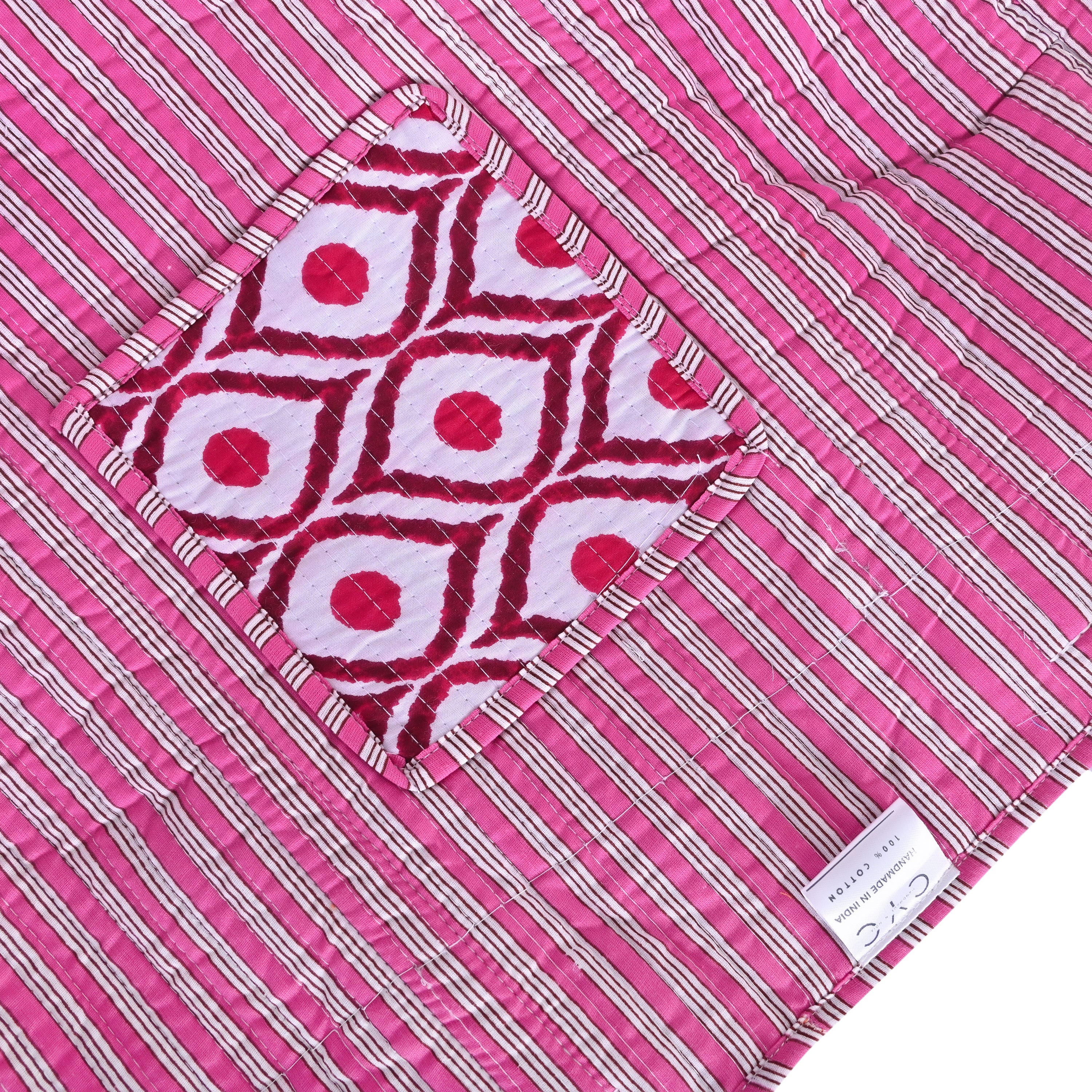 Handmade Quilted Cotton Tote Bag – Stylish & Spacious