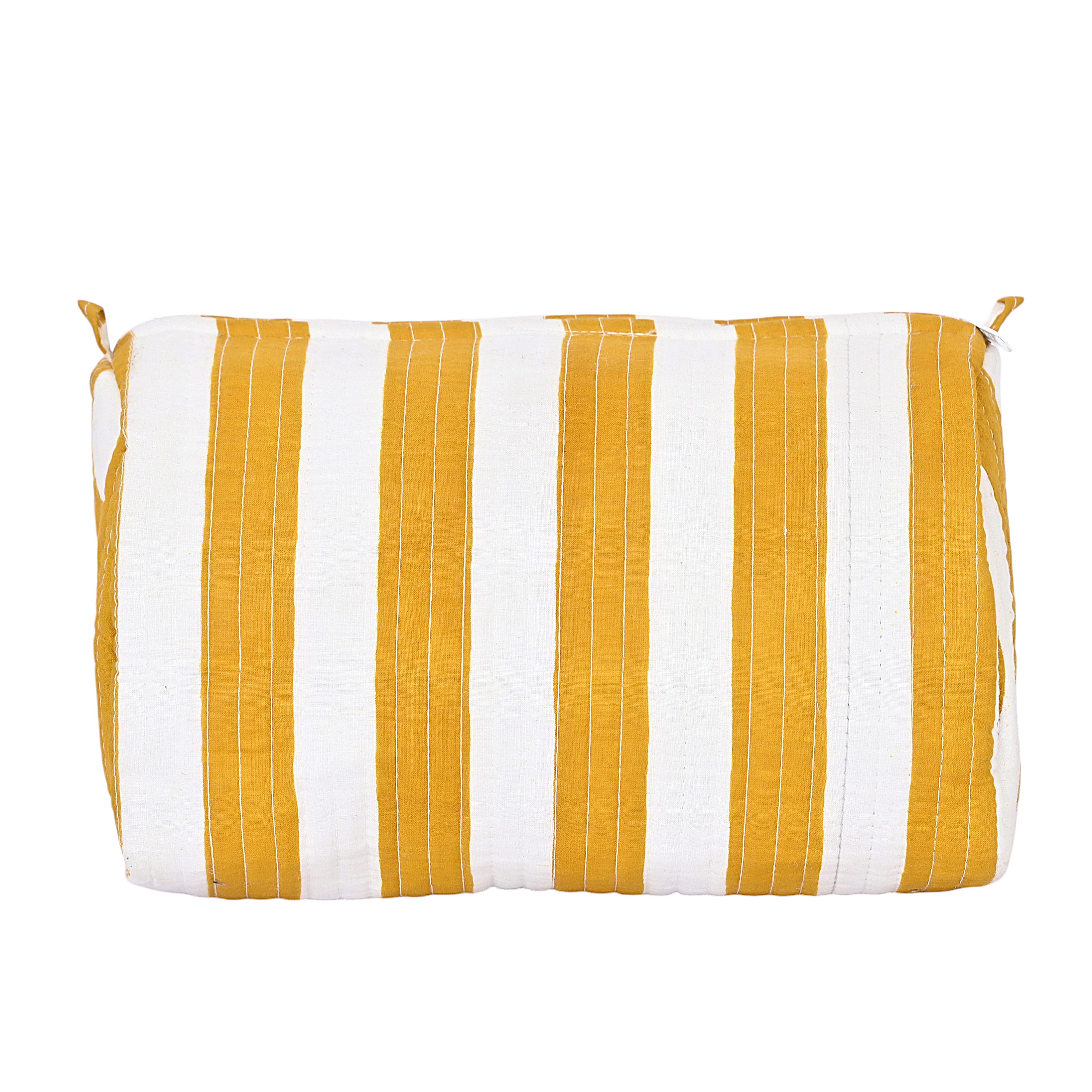 The Striped Travel Set — handmade hand block printed cotton travel pouch set, ethically made in Rajasthan, India