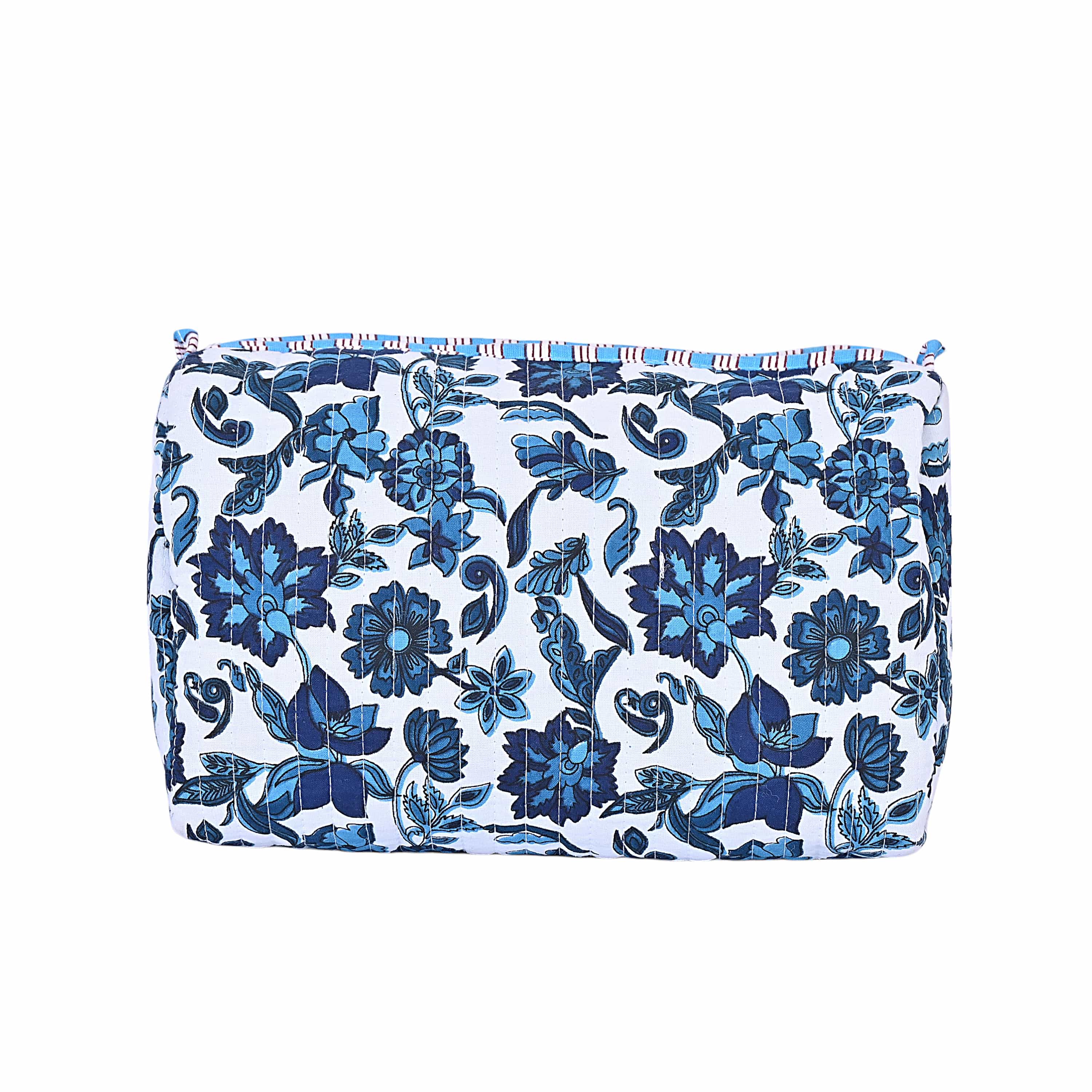 The Floral Paisley Travel Set — handmade hand block printed cotton travel pouch set, ethically made in Rajasthan, India