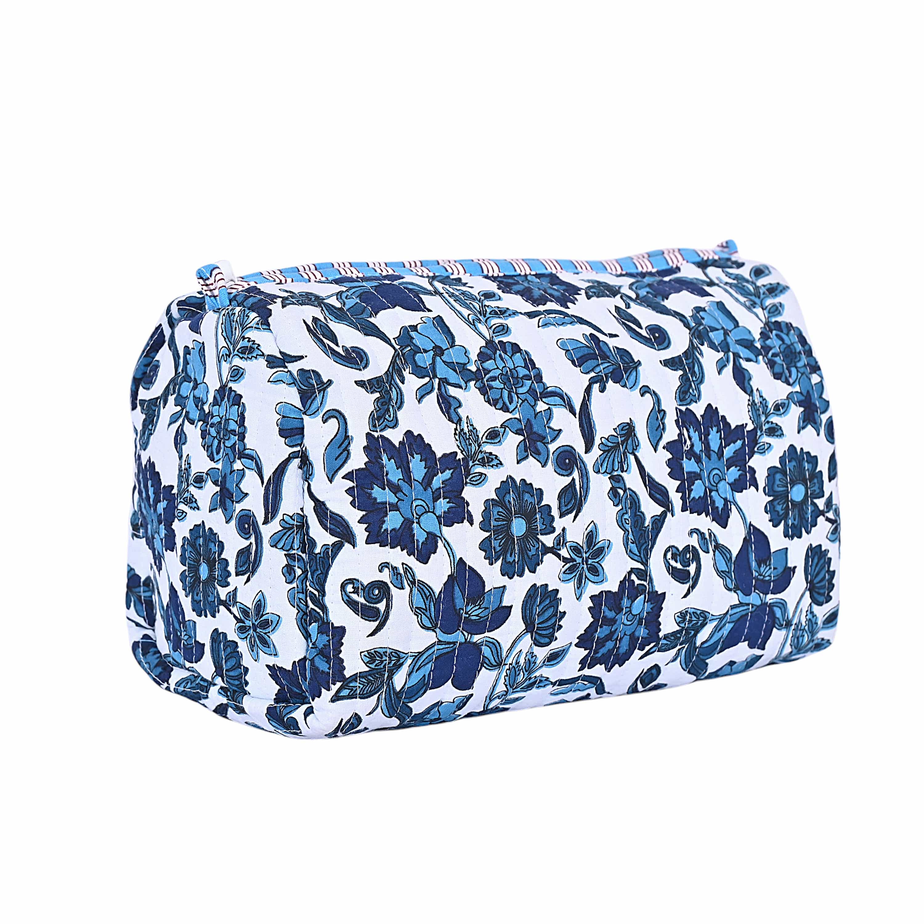 The Floral Paisley Travel Set — handmade hand block printed cotton travel pouch set, ethically made in Rajasthan, India