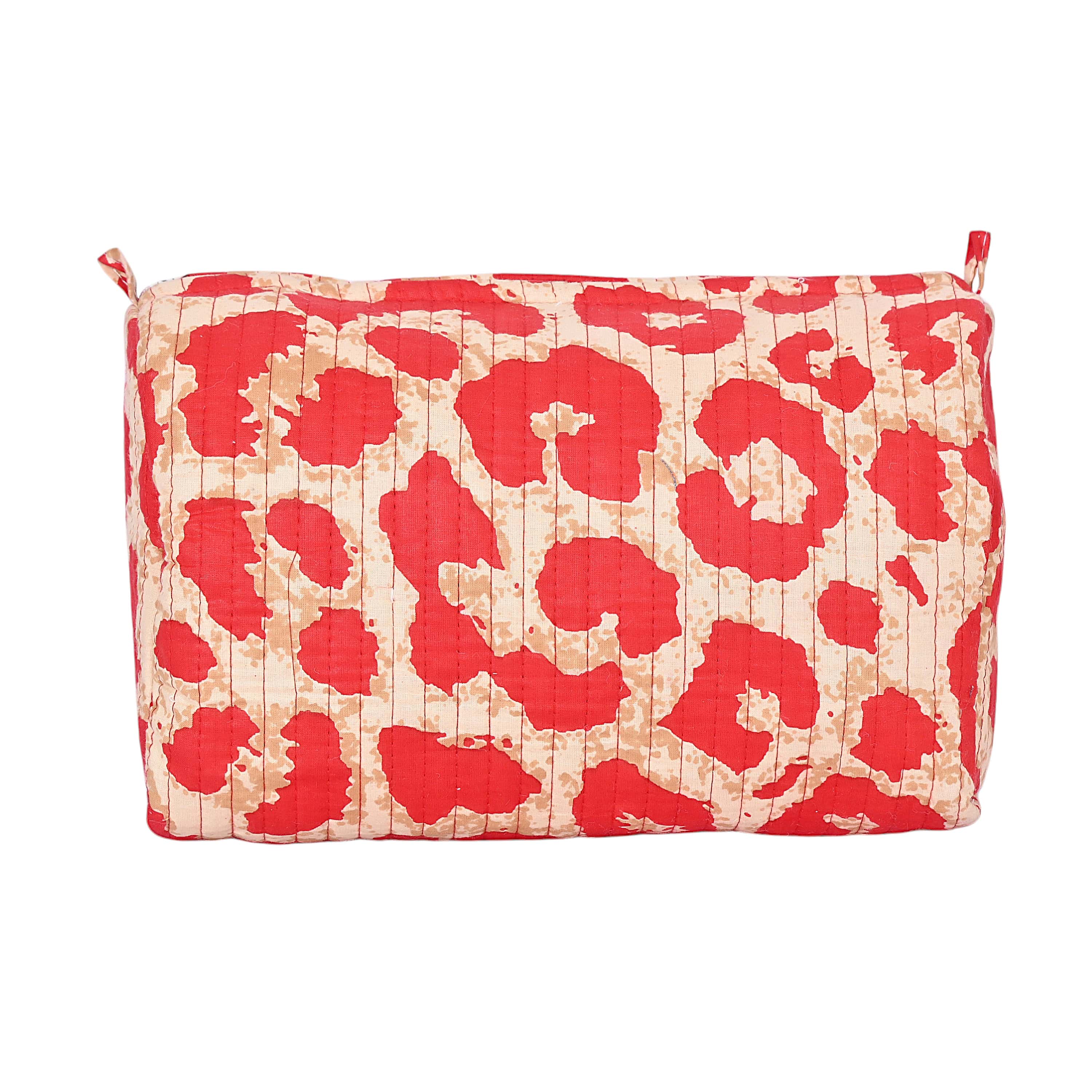 The Leopard Travel Set — handmade hand block printed cotton travel pouch set, ethically made in Rajasthan, India