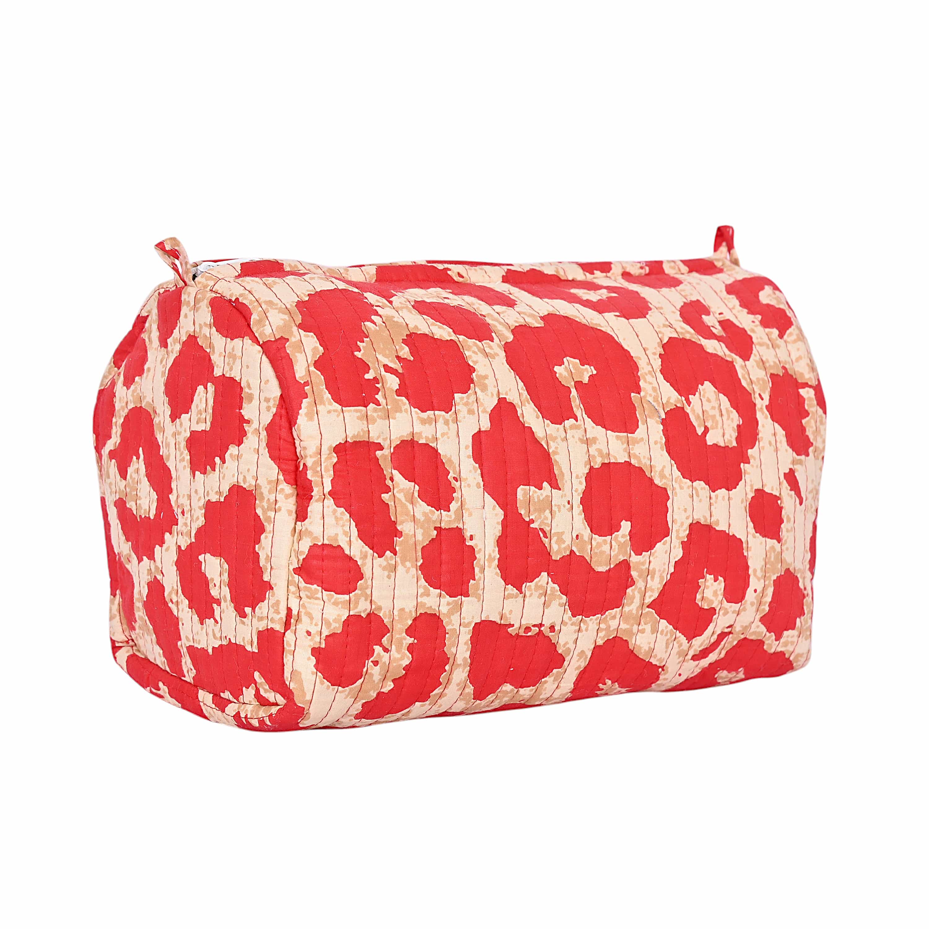 The Leopard Travel Set — handmade hand block printed cotton travel pouch set, ethically made in Rajasthan, India