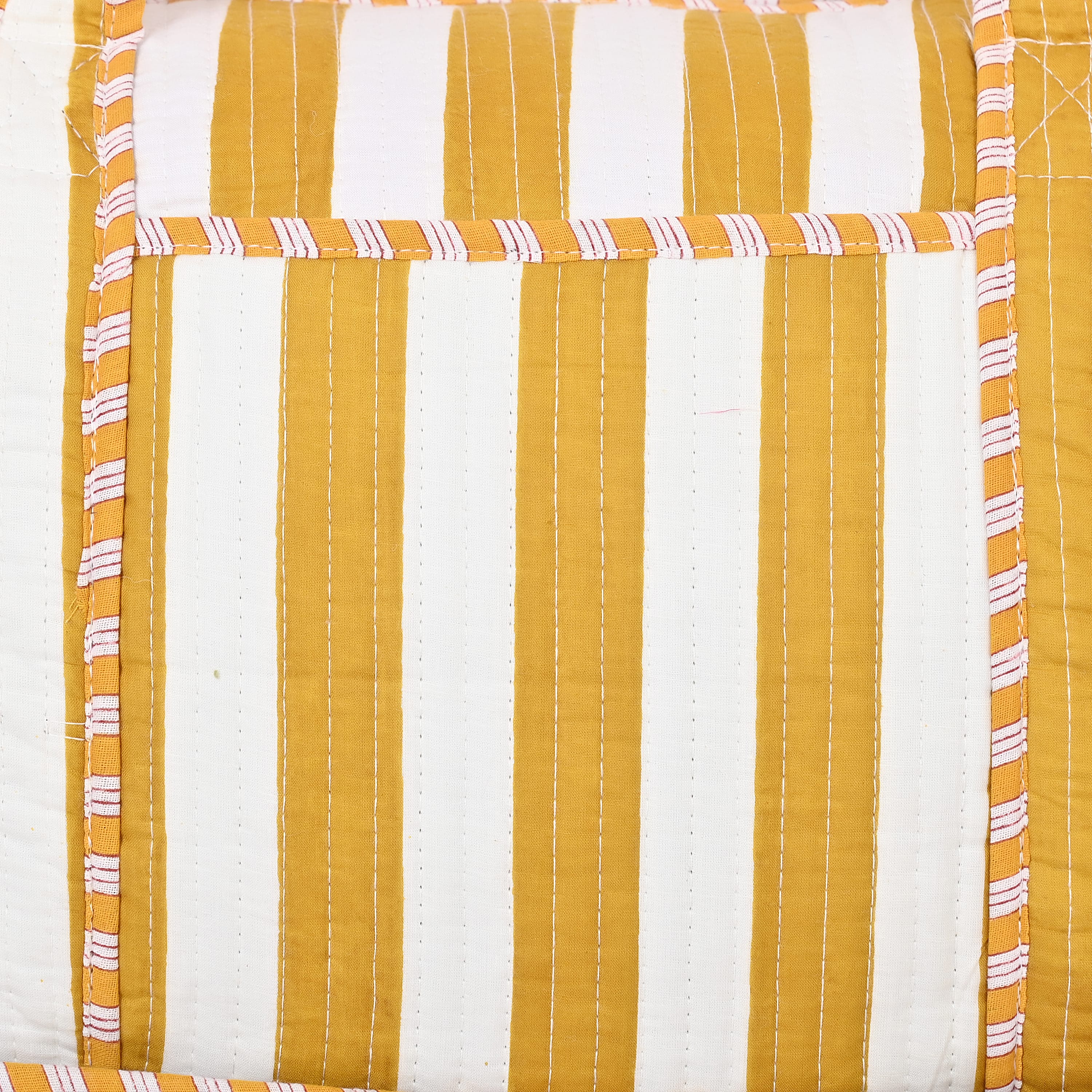 The Striped Cotton Weekender — handmade hand block printed cotton weekender bag, ethically made in Rajasthan, India