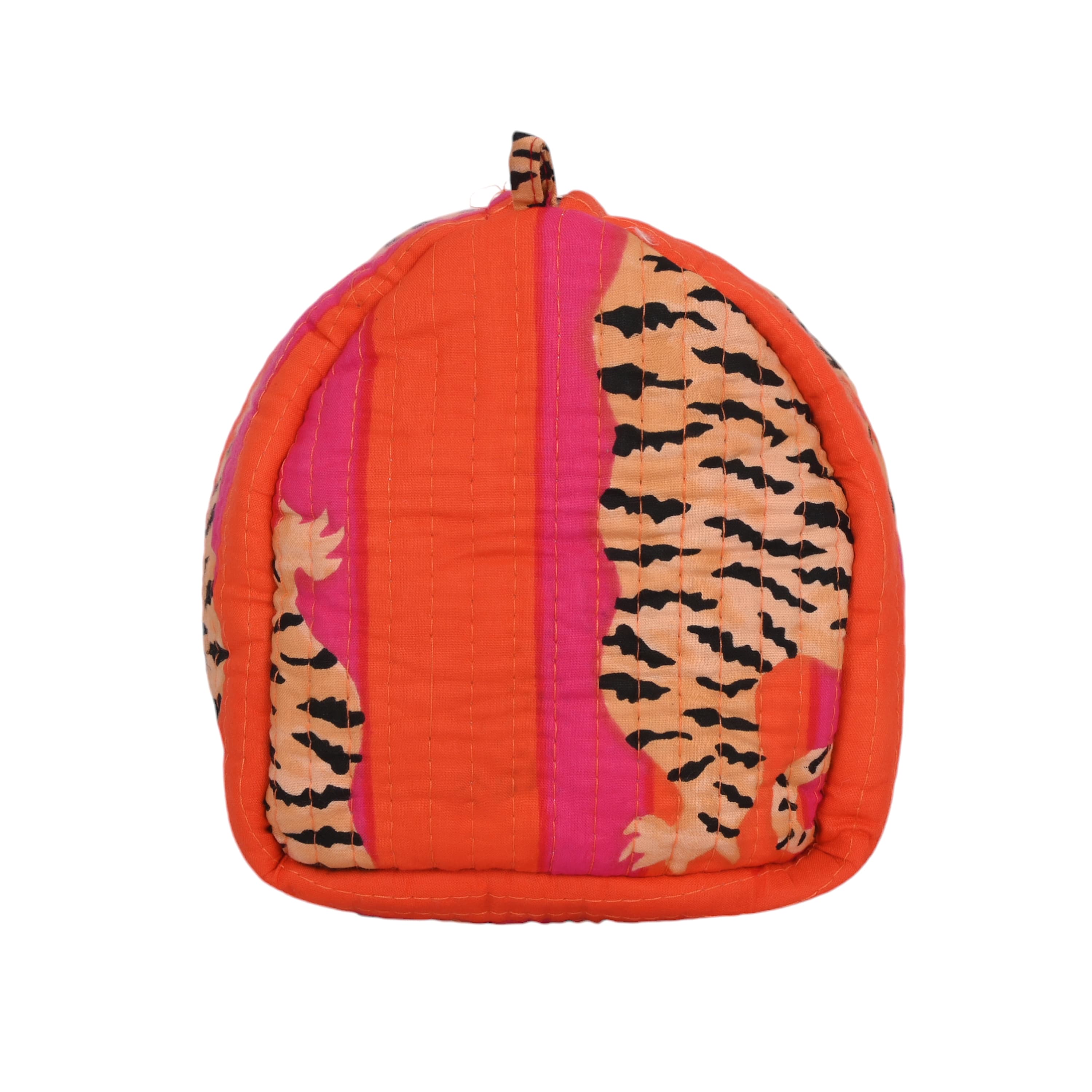 Mixed Tibetan Tiger Three Piece Travel Set — handmade hand block printed cotton travel pouch set, ethically made in Rajasthan, India