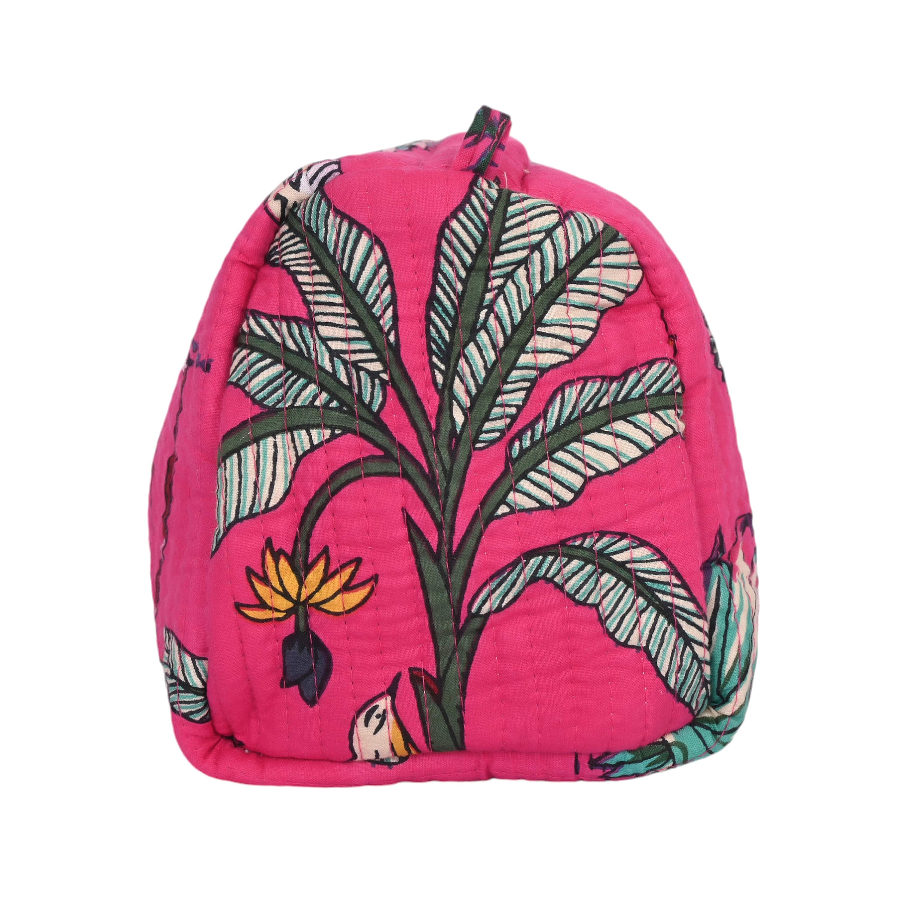 Mixed Jungle 3 Piece Travel Set — handmade hand block printed cotton travel pouch set, ethically made in Rajasthan, India