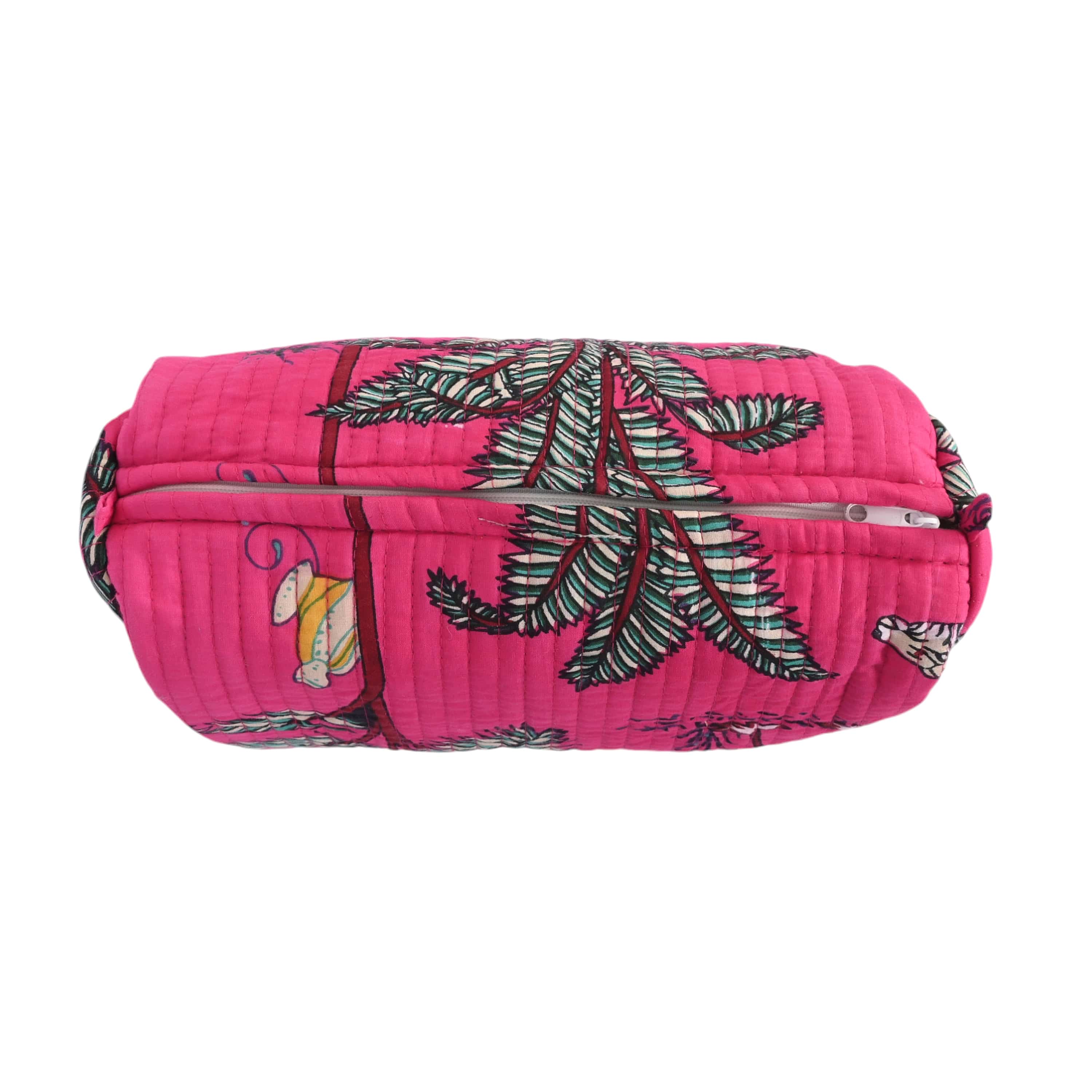 Mixed Jungle 3 Piece Travel Set — handmade hand block printed cotton travel pouch set, ethically made in Rajasthan, India