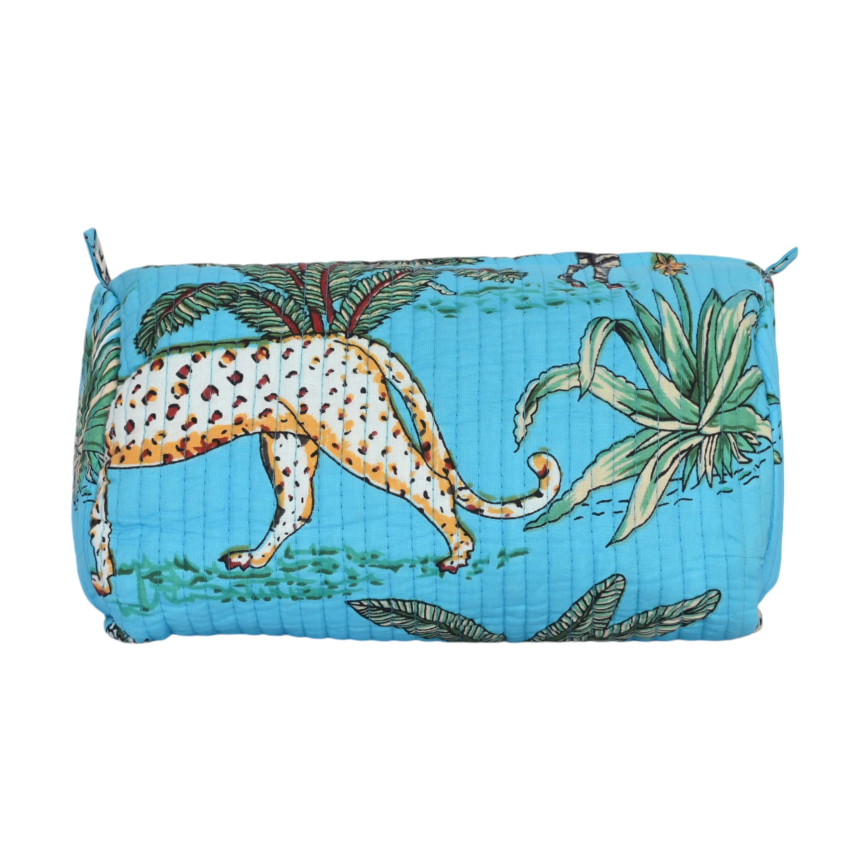 Mixed Jungle 3 Piece Travel Set — handmade hand block printed cotton travel pouch set, ethically made in Rajasthan, India