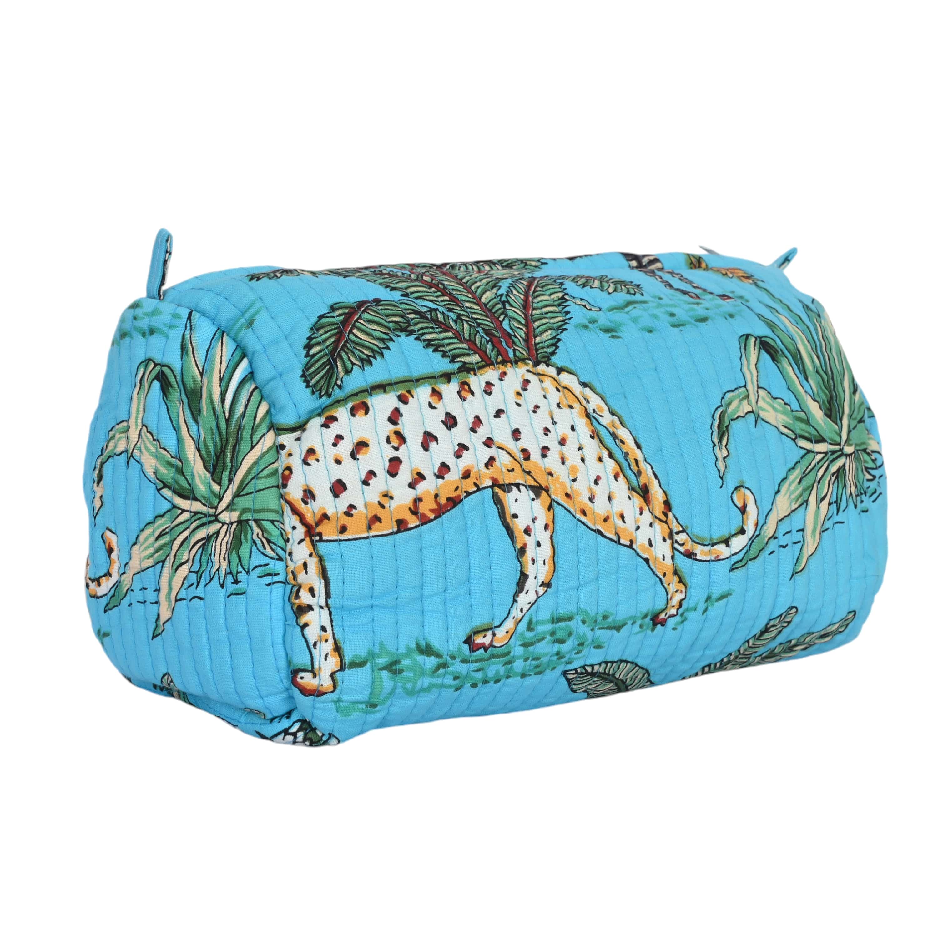 Mixed Jungle 3 Piece Travel Set — handmade hand block printed cotton travel pouch set, ethically made in Rajasthan, India