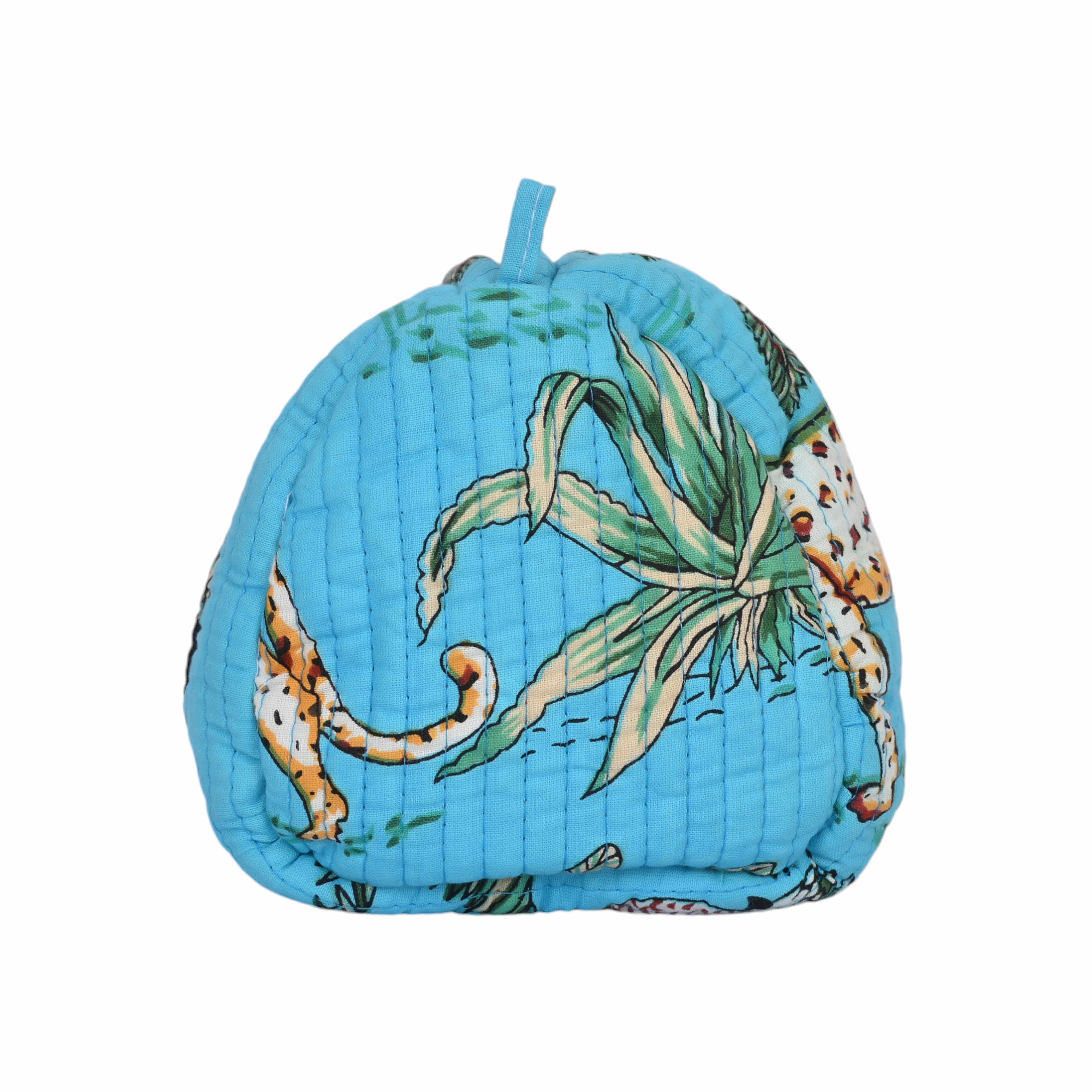 Mixed Jungle 3 Piece Travel Set — handmade hand block printed cotton travel pouch set, ethically made in Rajasthan, India