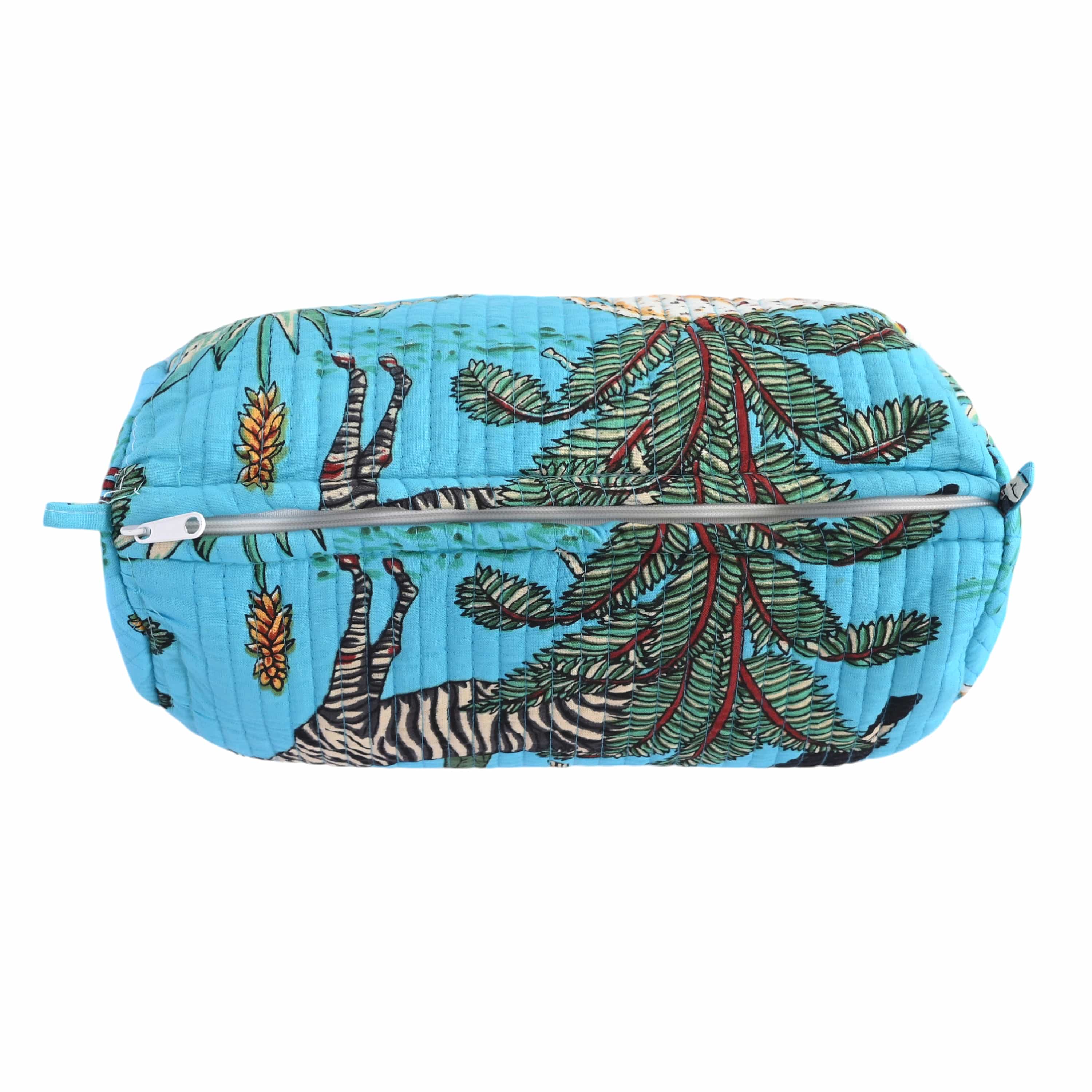 Mixed Jungle 3 Piece Travel Set — handmade hand block printed cotton travel pouch set, ethically made in Rajasthan, India