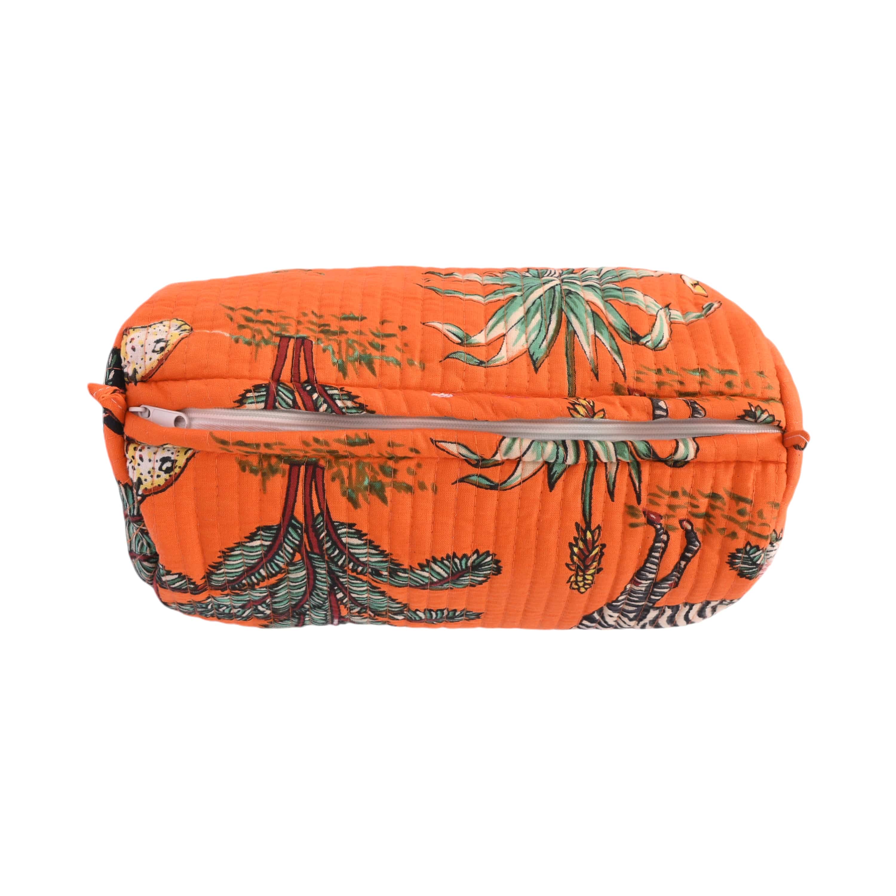 Mixed Jungle 3 Piece Travel Set — handmade hand block printed cotton travel pouch set, ethically made in Rajasthan, India