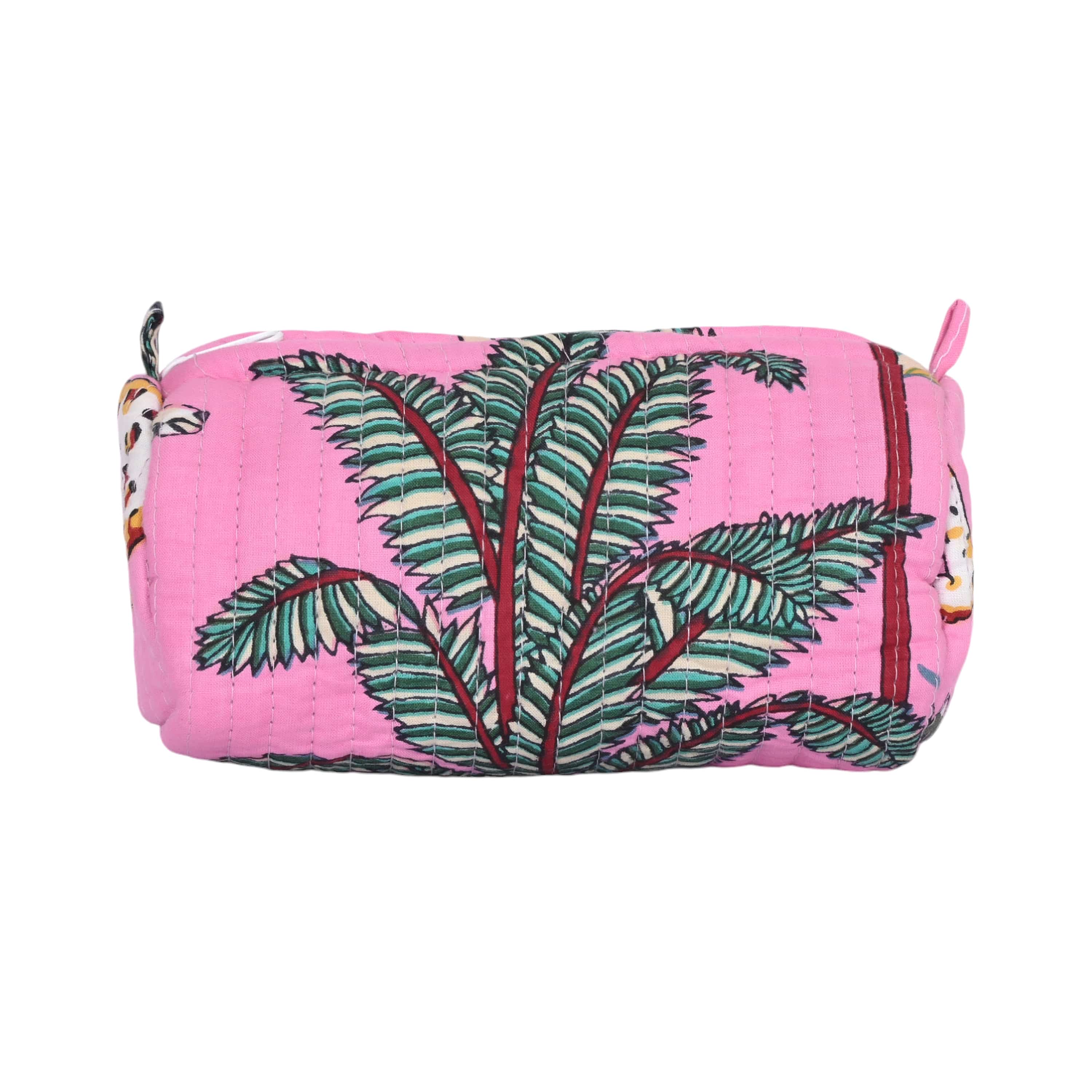 Mixed Jungle 3 Piece Travel Set — handmade hand block printed cotton travel pouch set, ethically made in Rajasthan, India
