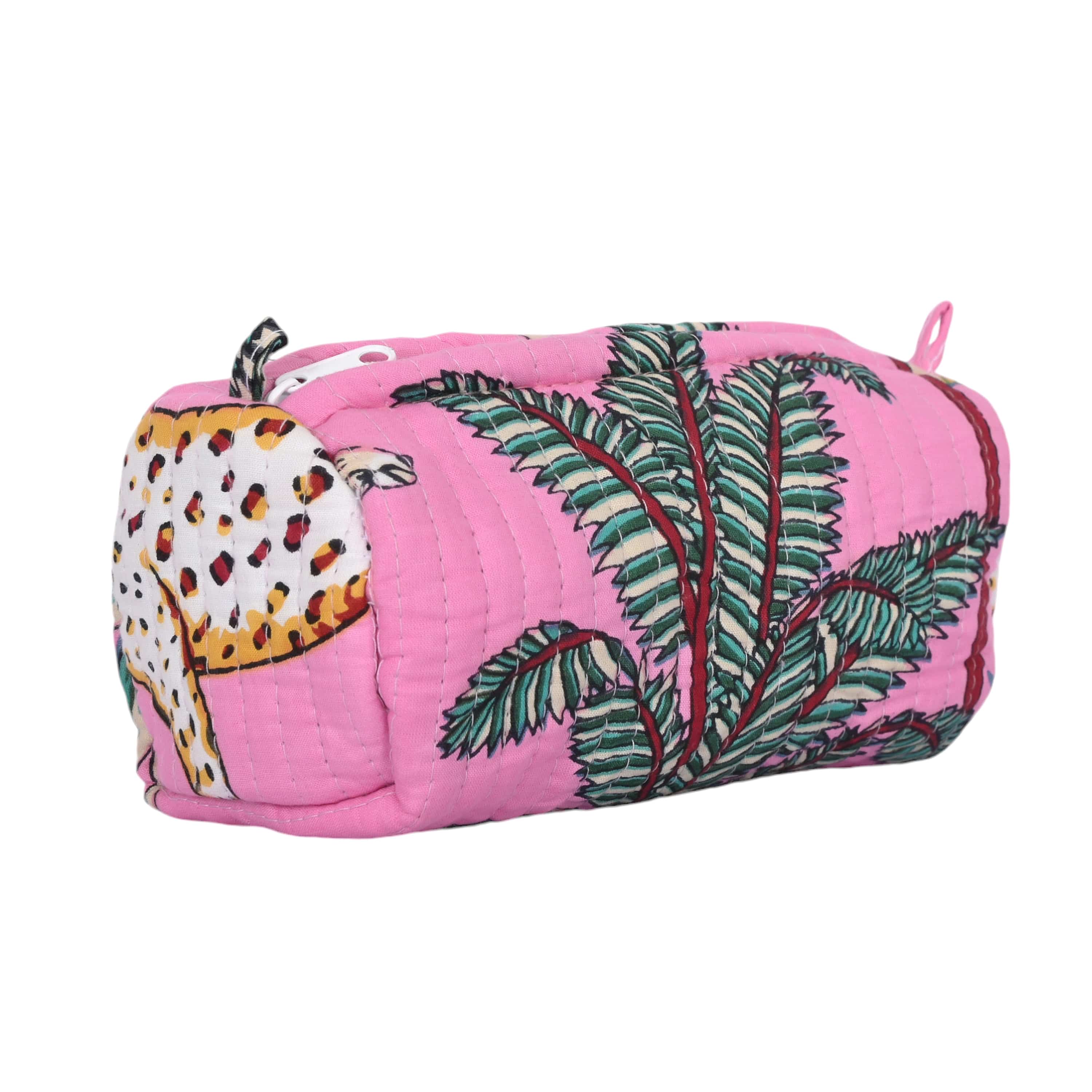 Mixed Jungle 3 Piece Travel Set — handmade hand block printed cotton travel pouch set, ethically made in Rajasthan, India