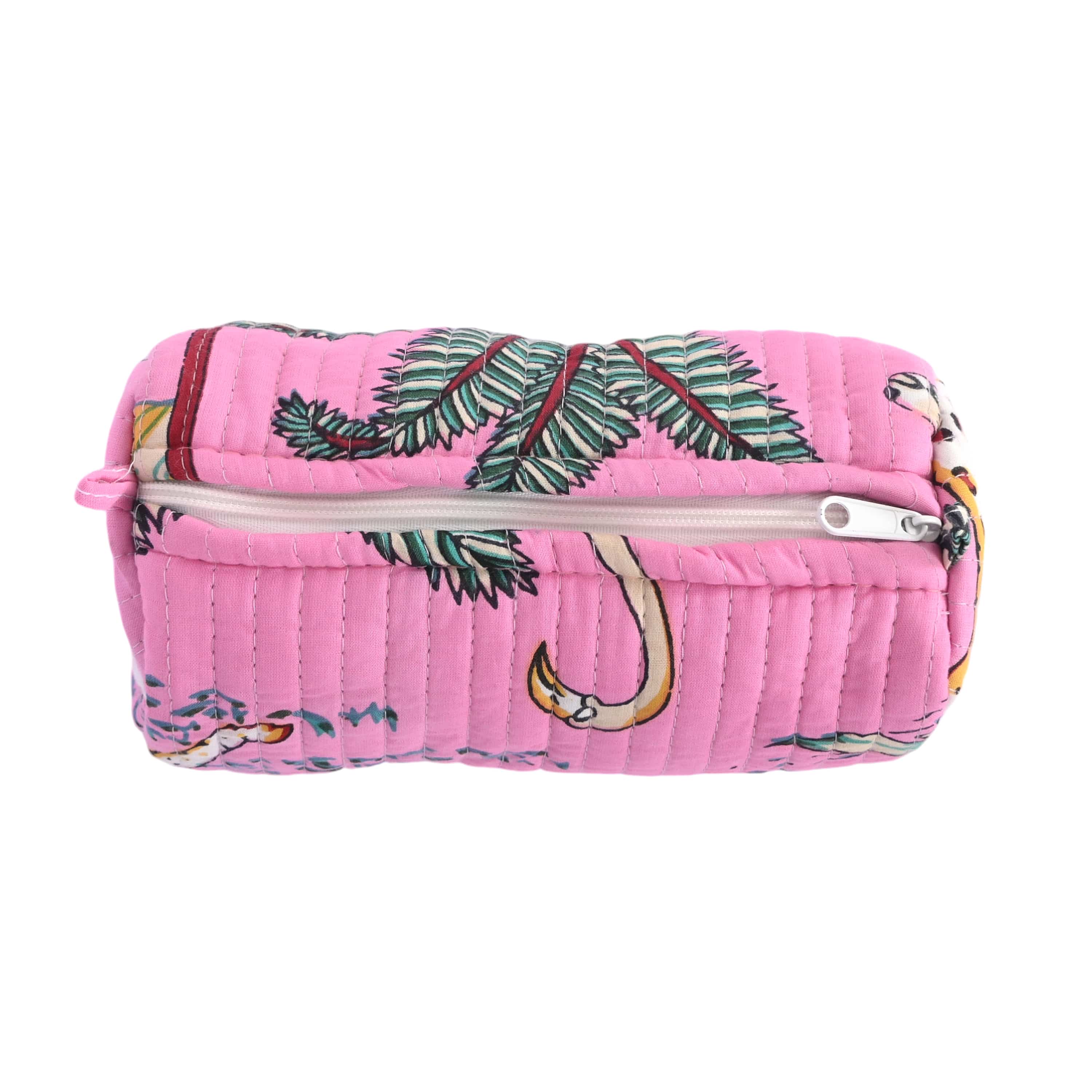 Mixed Jungle 3 Piece Travel Set — handmade hand block printed cotton travel pouch set, ethically made in Rajasthan, India