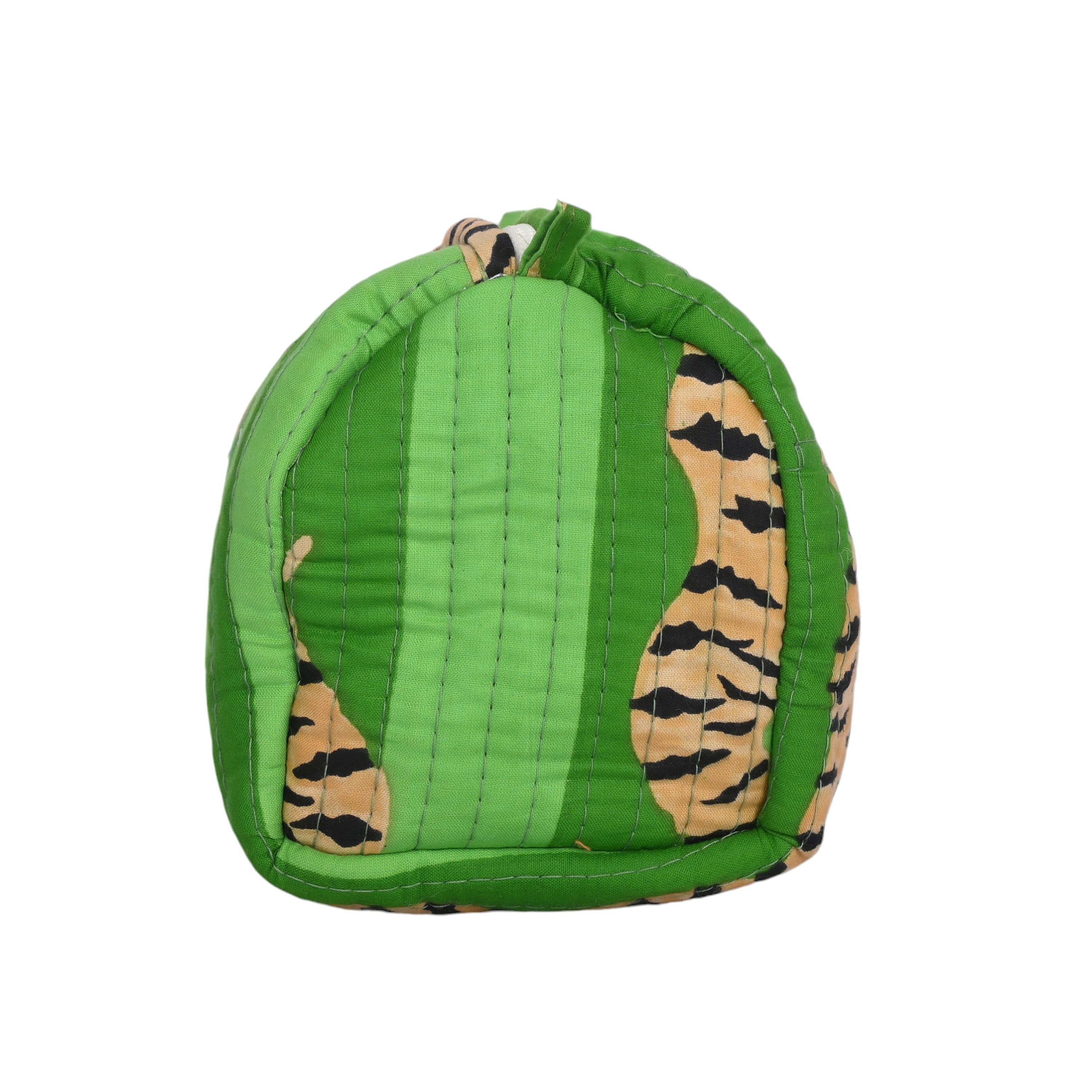 Mixed Tibetan Tiger Three Piece Travel Set — handmade hand block printed cotton travel pouch set, ethically made in Rajasthan, India