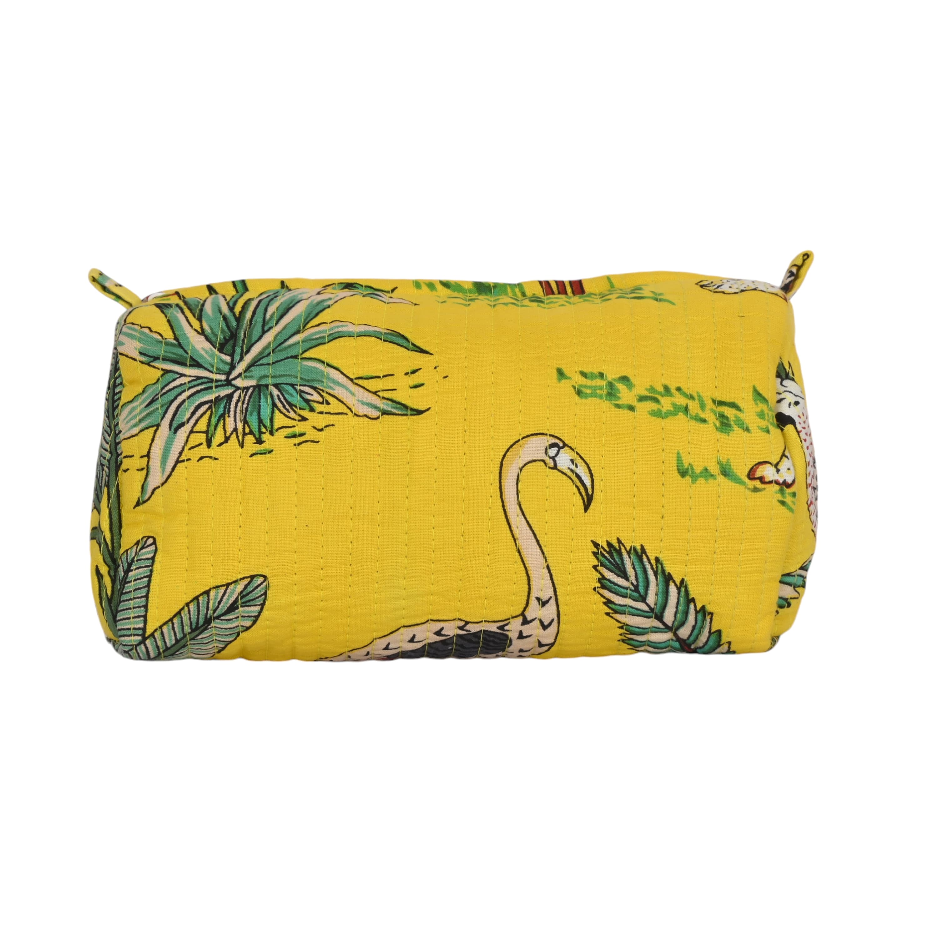Mixed Jungle 3 Piece Travel Set — handmade hand block printed cotton travel pouch set, ethically made in Rajasthan, India