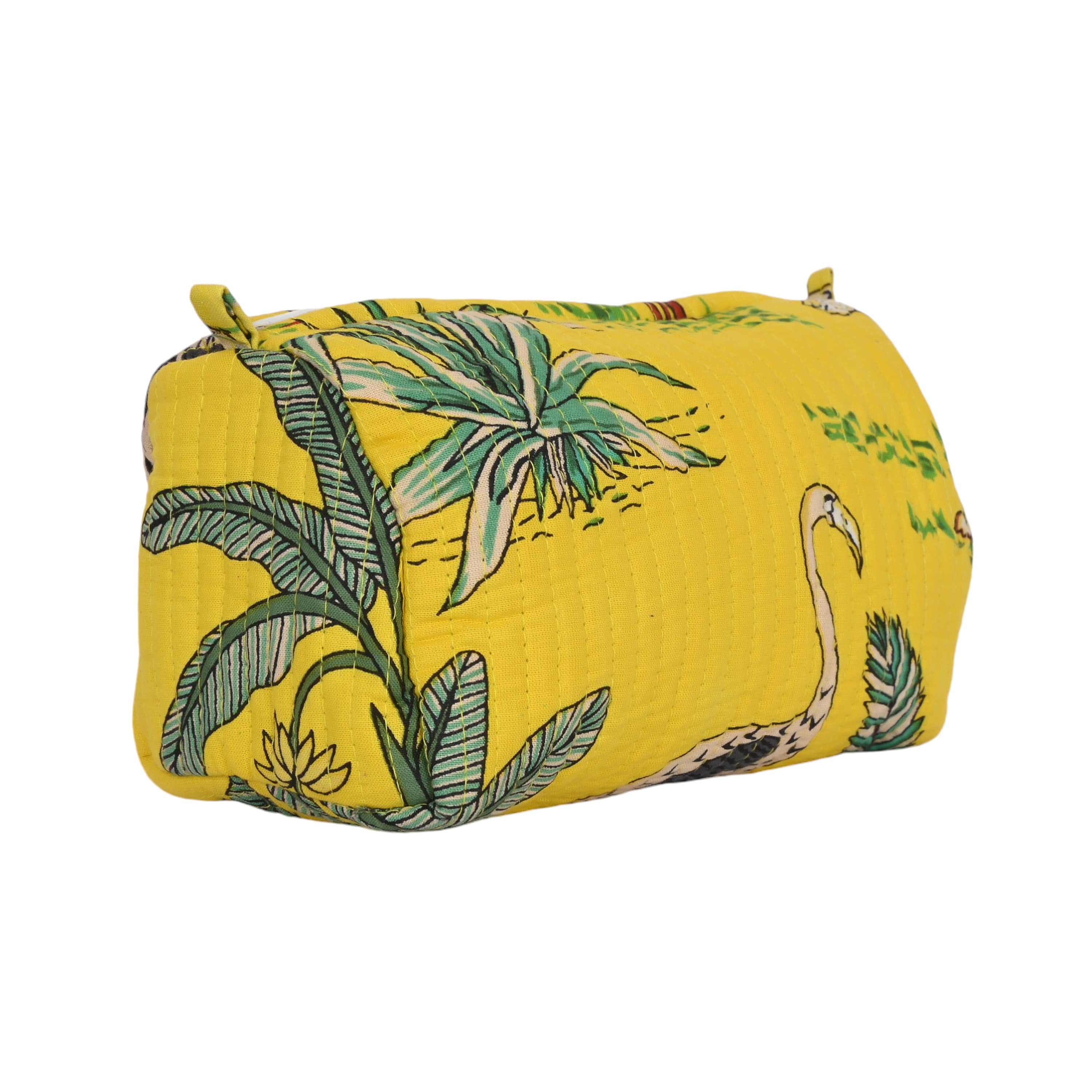 Mixed Jungle 3 Piece Travel Set — handmade hand block printed cotton travel pouch set, ethically made in Rajasthan, India