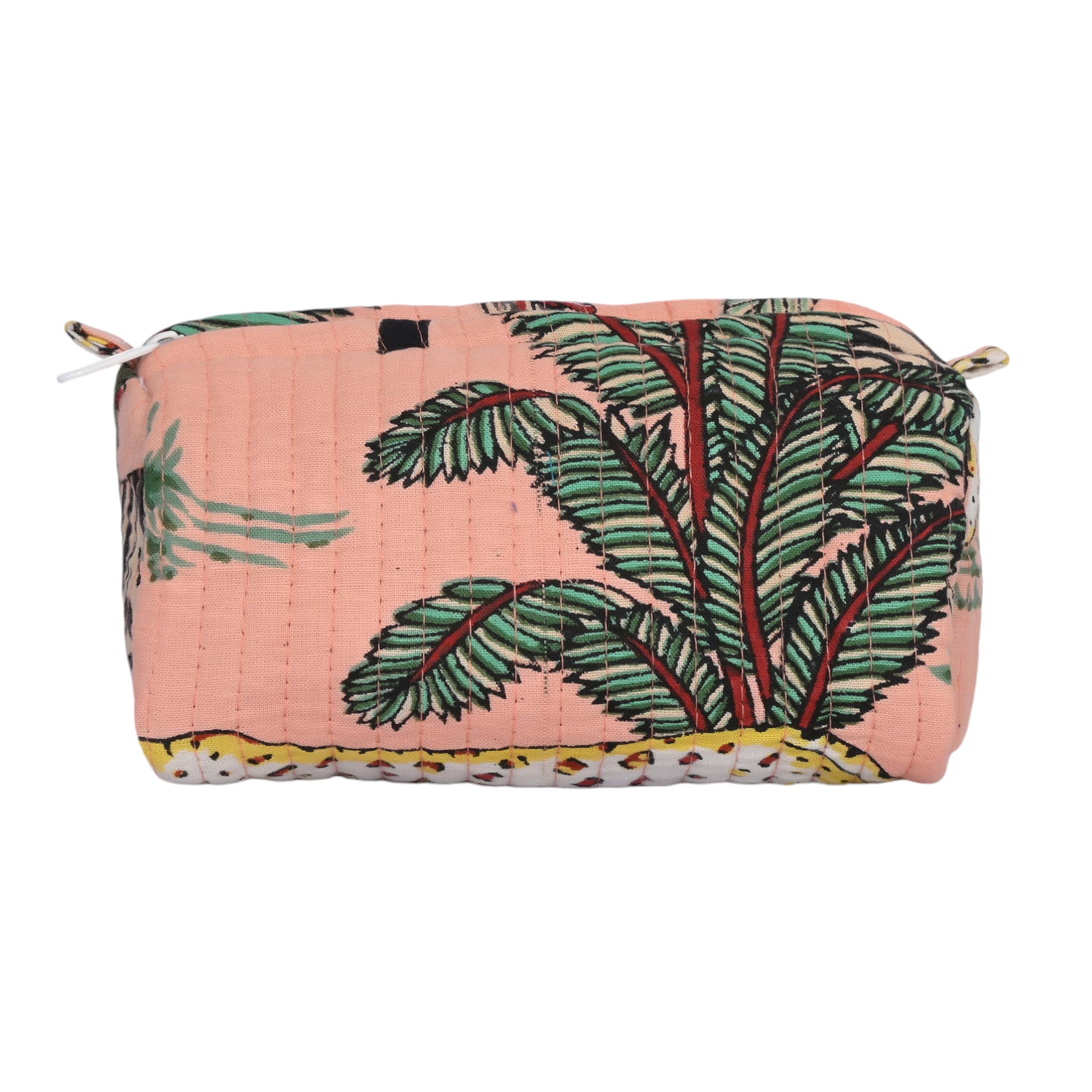 Mixed Jungle 3 Piece Travel Set — handmade hand block printed cotton travel pouch set, ethically made in Rajasthan, India