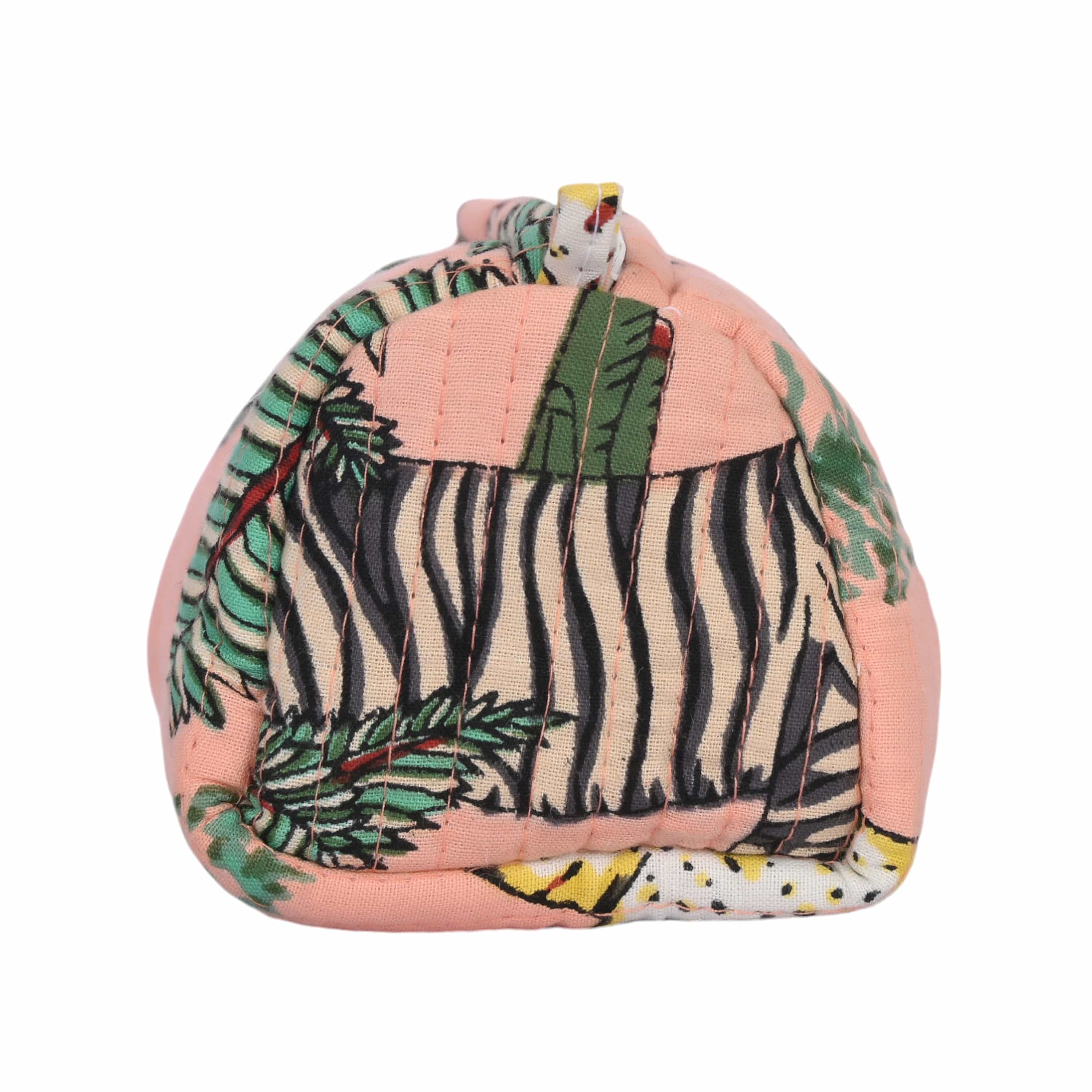 Mixed Jungle 3 Piece Travel Set — handmade hand block printed cotton travel pouch set, ethically made in Rajasthan, India