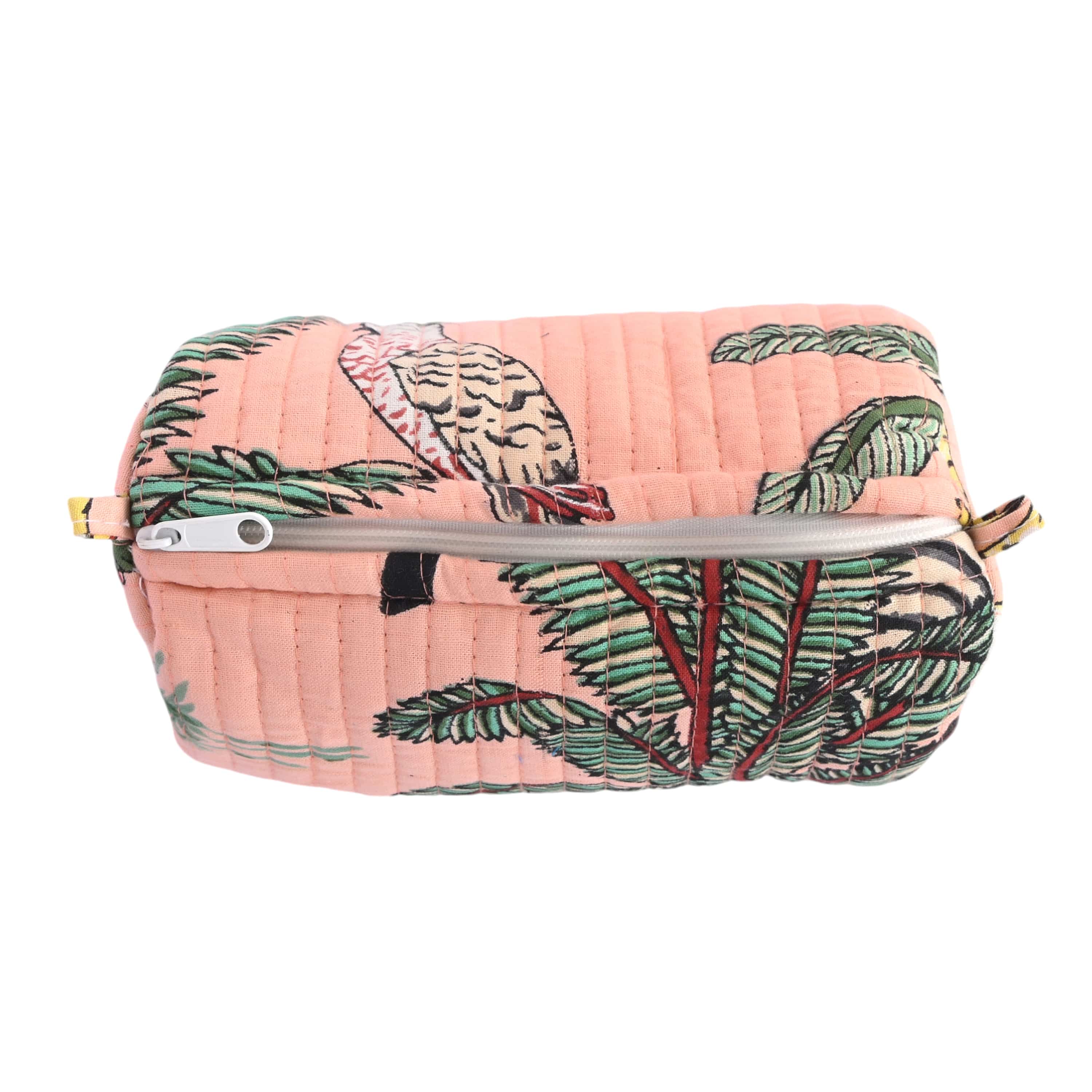 Mixed Jungle 3 Piece Travel Set — handmade hand block printed cotton travel pouch set, ethically made in Rajasthan, India