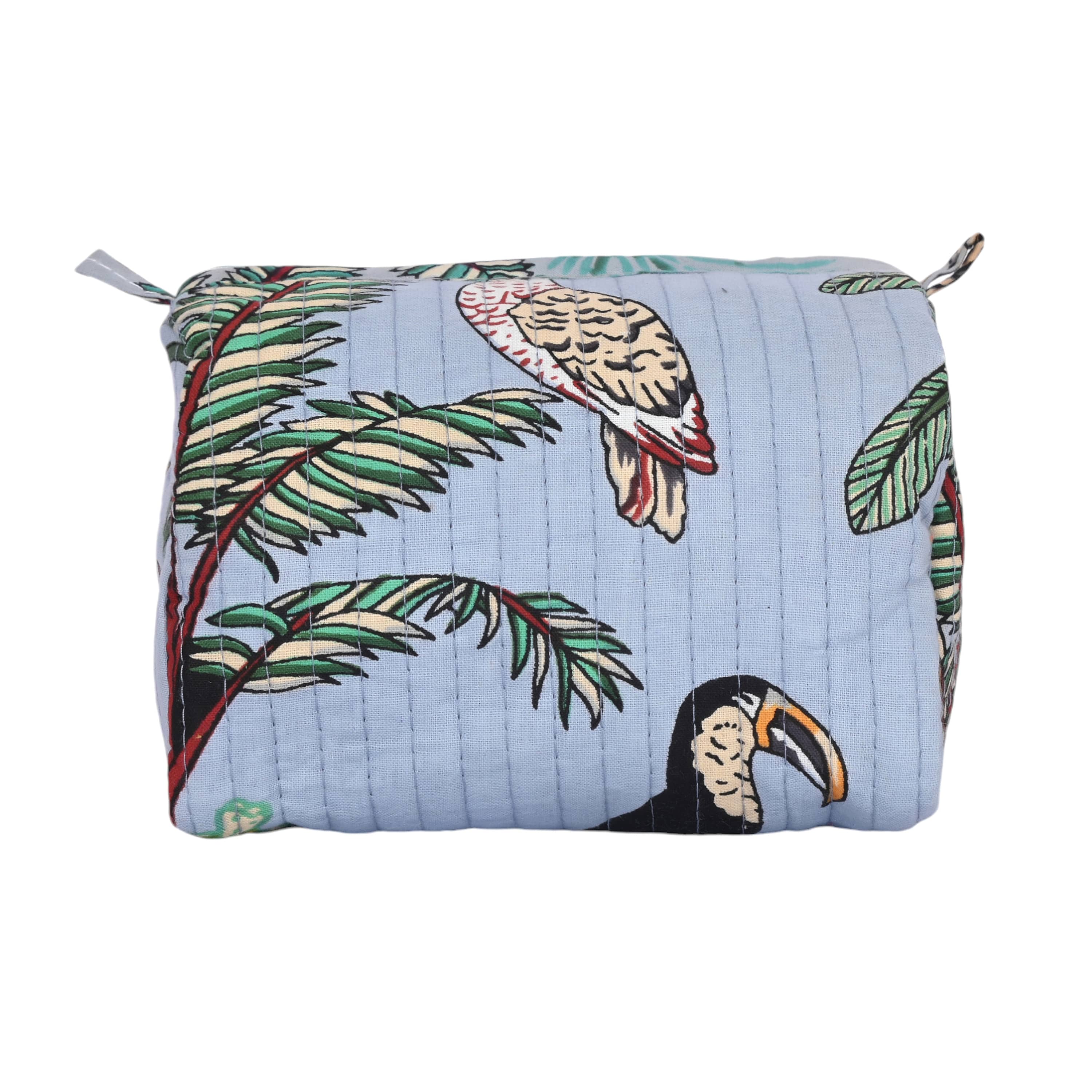 Mixed Jungle 3 Piece Travel Set — handmade hand block printed cotton travel pouch set, ethically made in Rajasthan, India