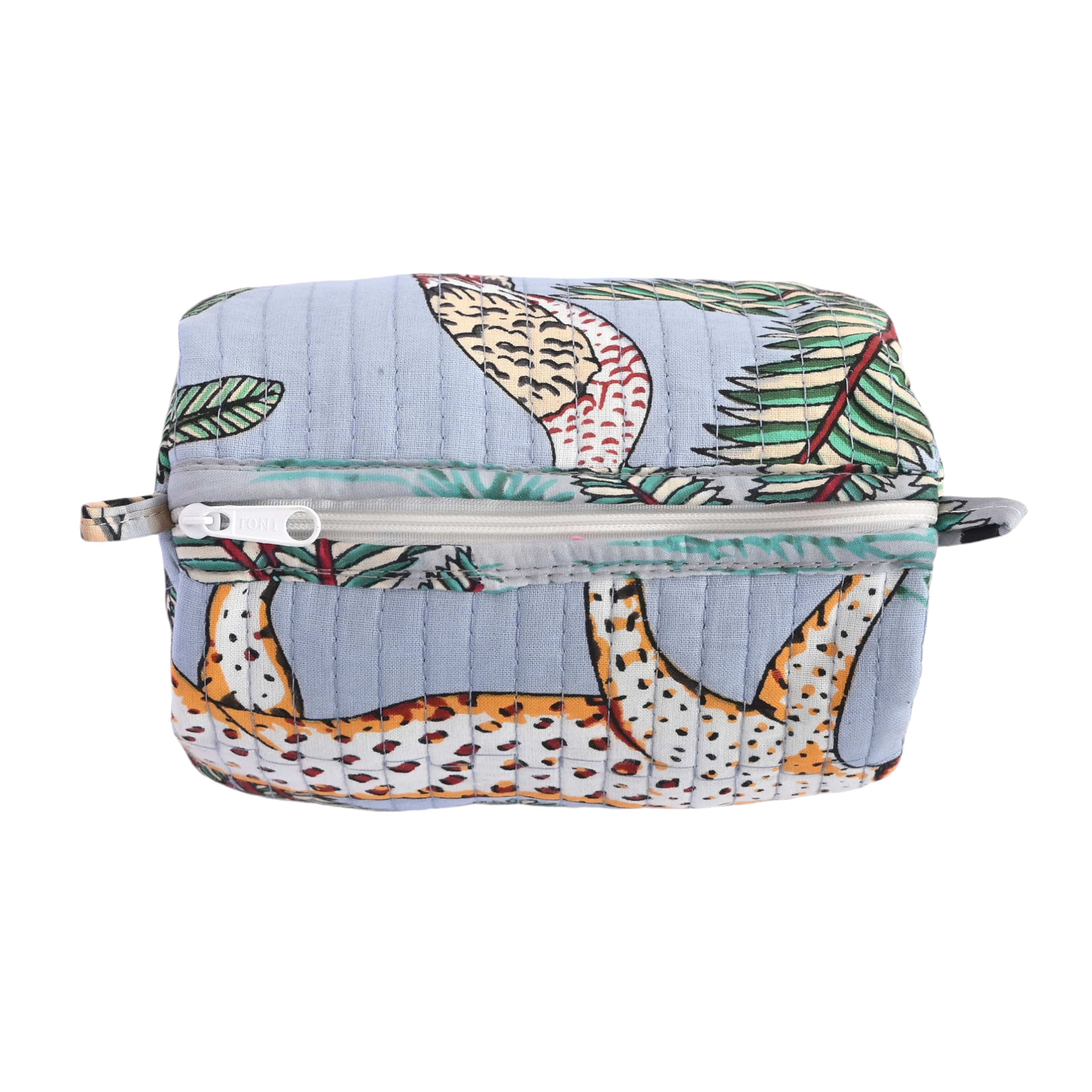 Mixed Jungle 3 Piece Travel Set — handmade hand block printed cotton travel pouch set, ethically made in Rajasthan, India