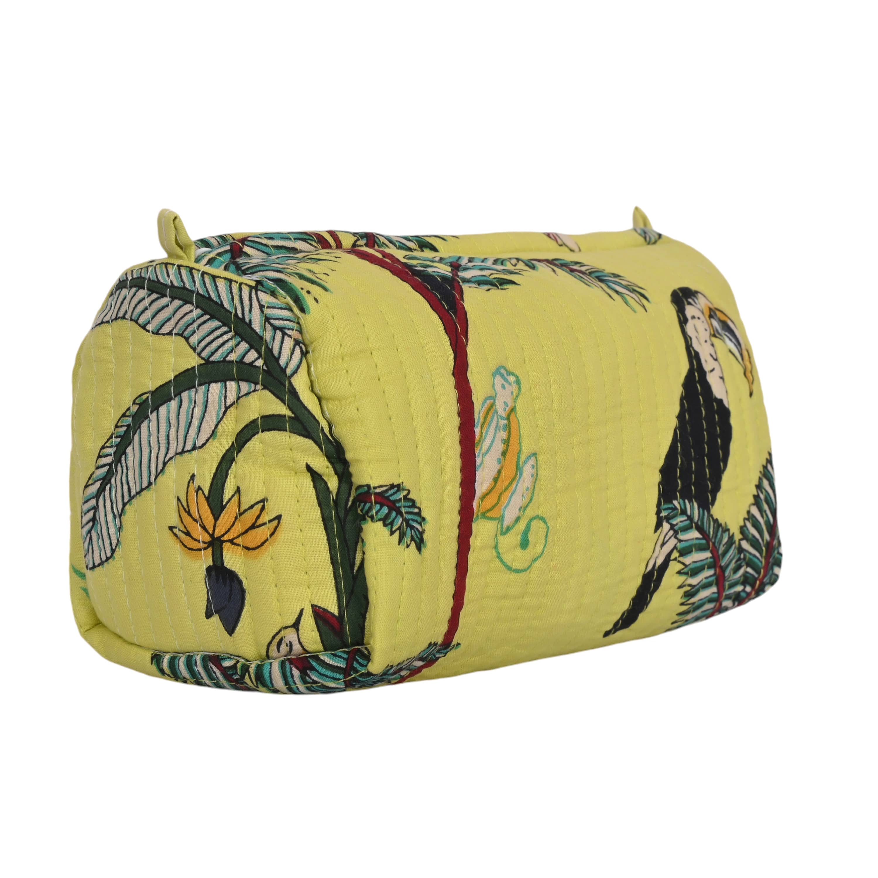 Mixed Jungle 3 Piece Travel Set — handmade hand block printed cotton travel pouch set, ethically made in Rajasthan, India