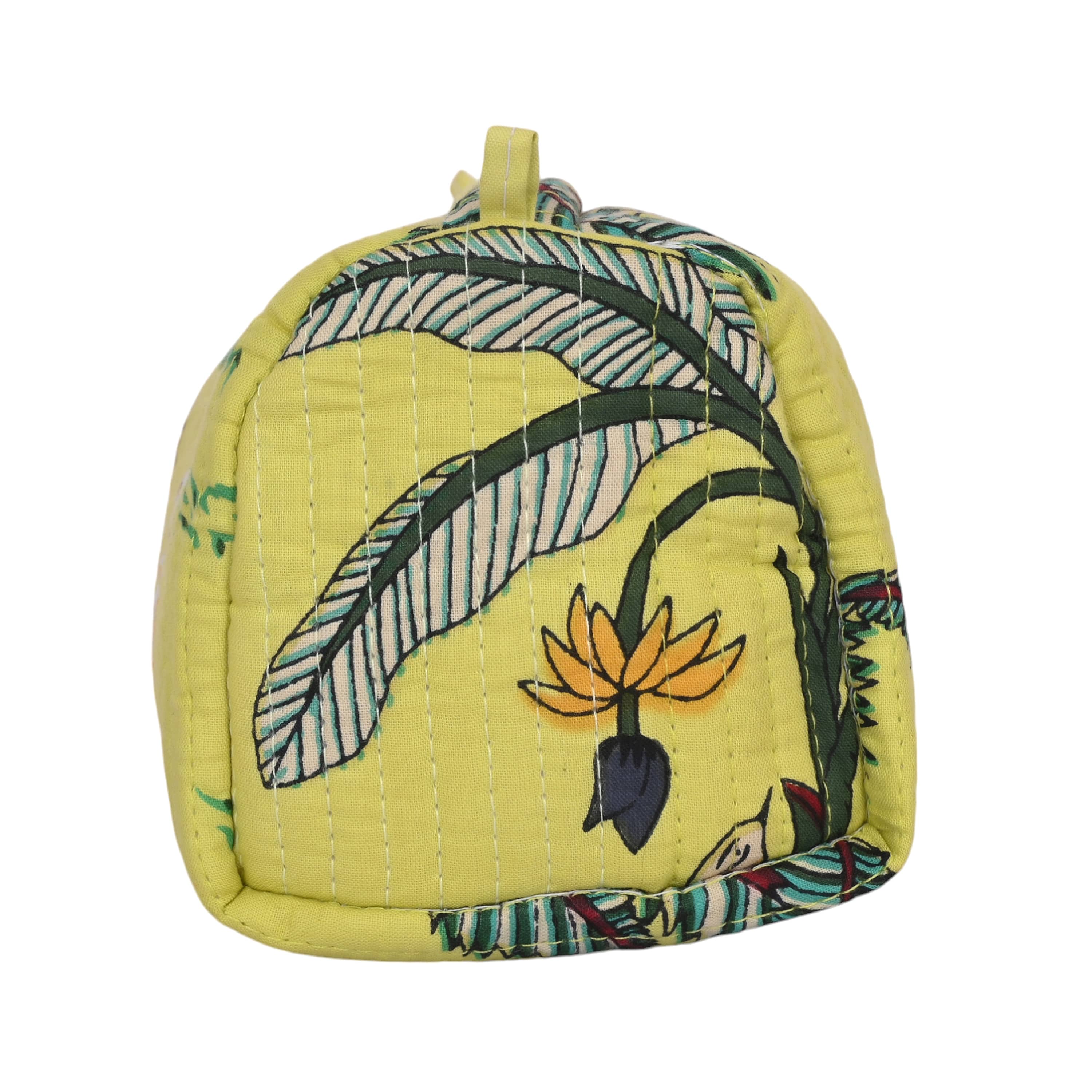 Mixed Jungle 3 Piece Travel Set — handmade hand block printed cotton travel pouch set, ethically made in Rajasthan, India