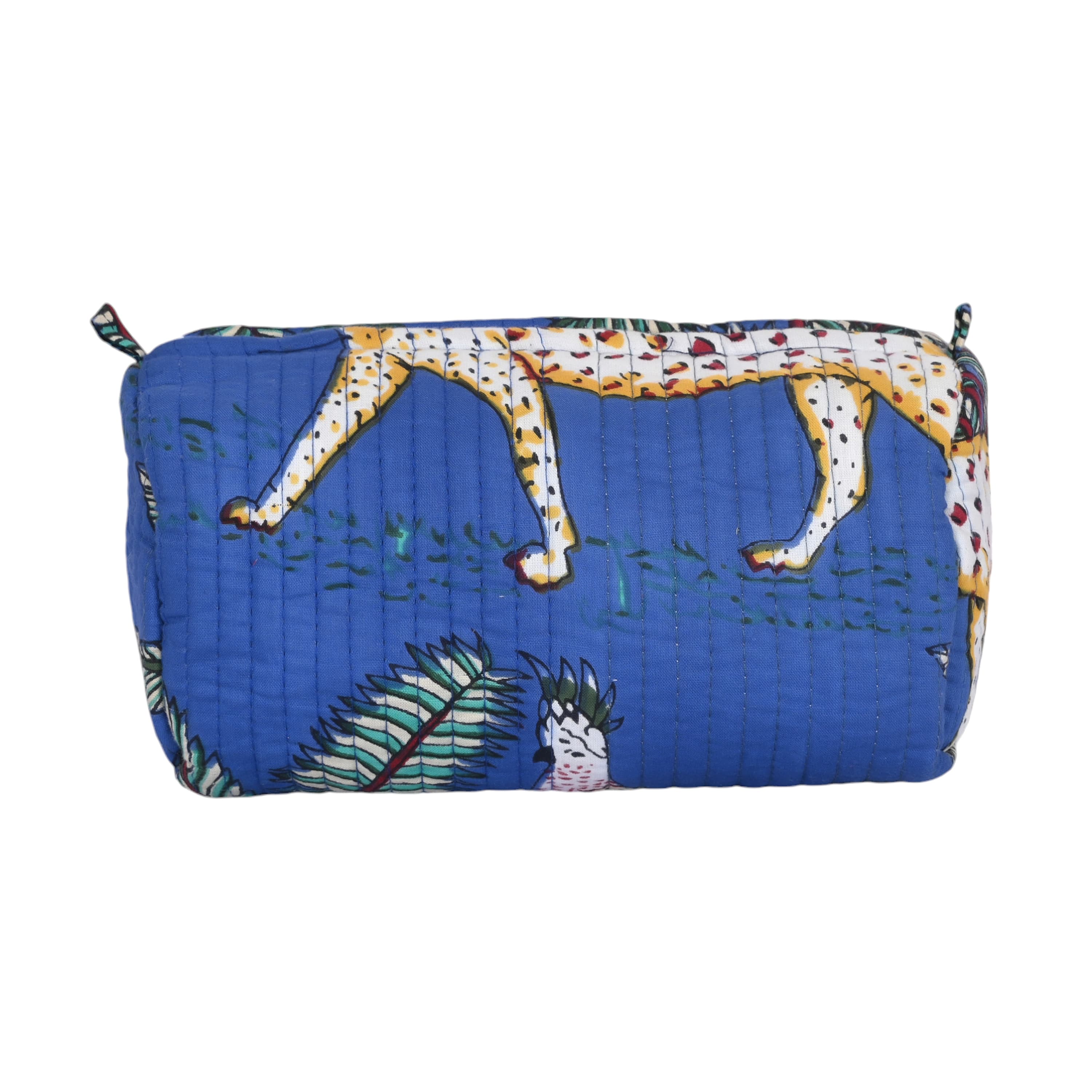 Mixed Jungle 3 Piece Travel Set — handmade hand block printed cotton travel pouch set, ethically made in Rajasthan, India