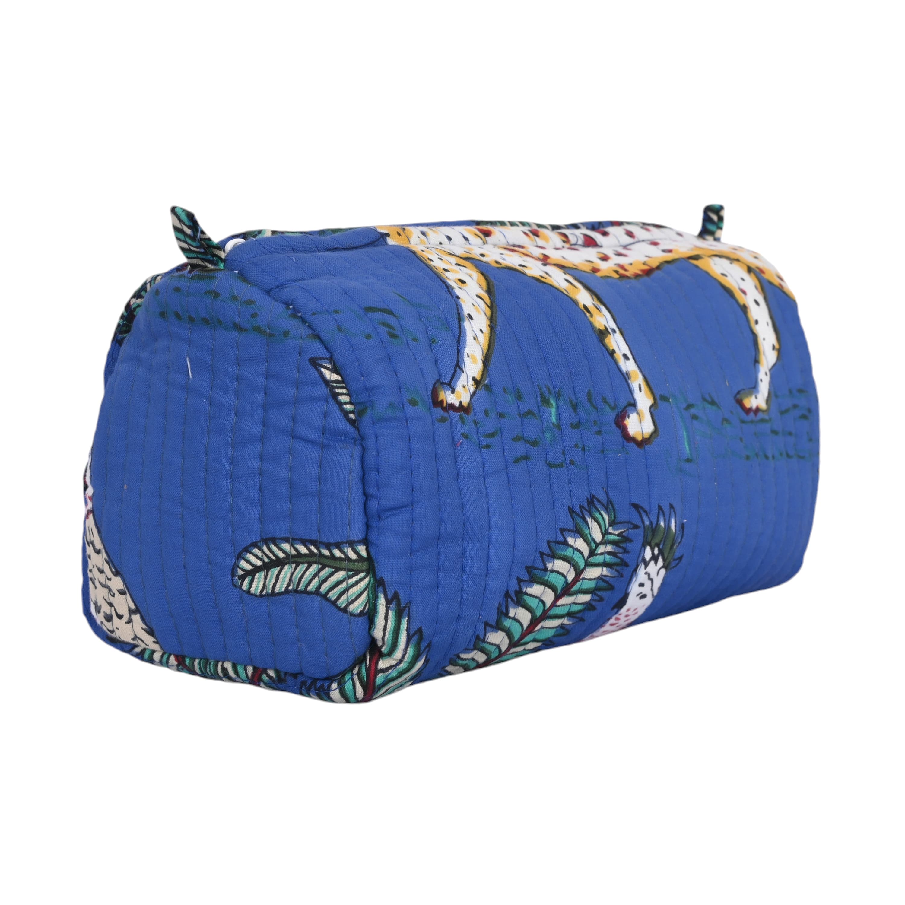 Mixed Jungle 3 Piece Travel Set — handmade hand block printed cotton travel pouch set, ethically made in Rajasthan, India