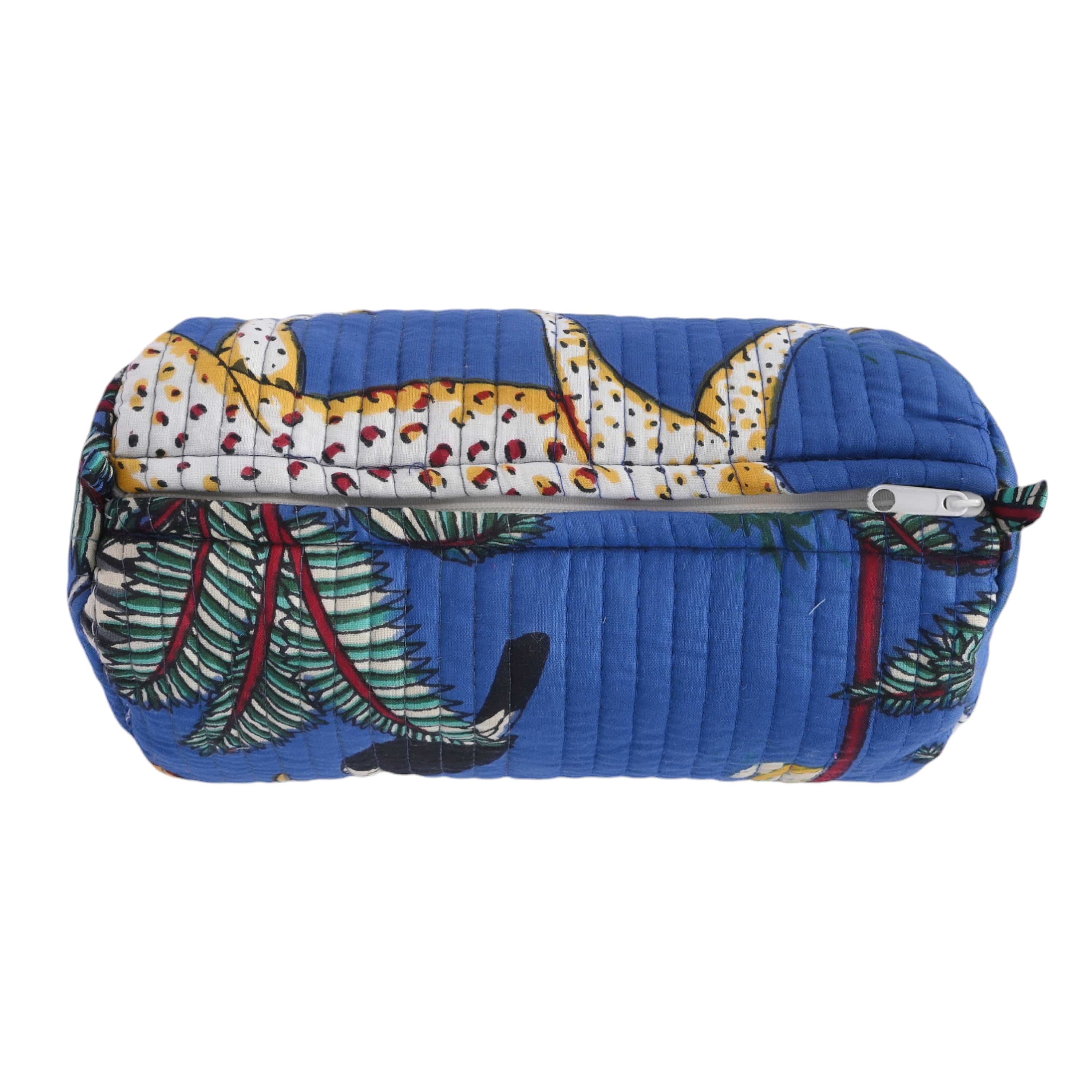 Mixed Jungle 3 Piece Travel Set — handmade hand block printed cotton travel pouch set, ethically made in Rajasthan, India