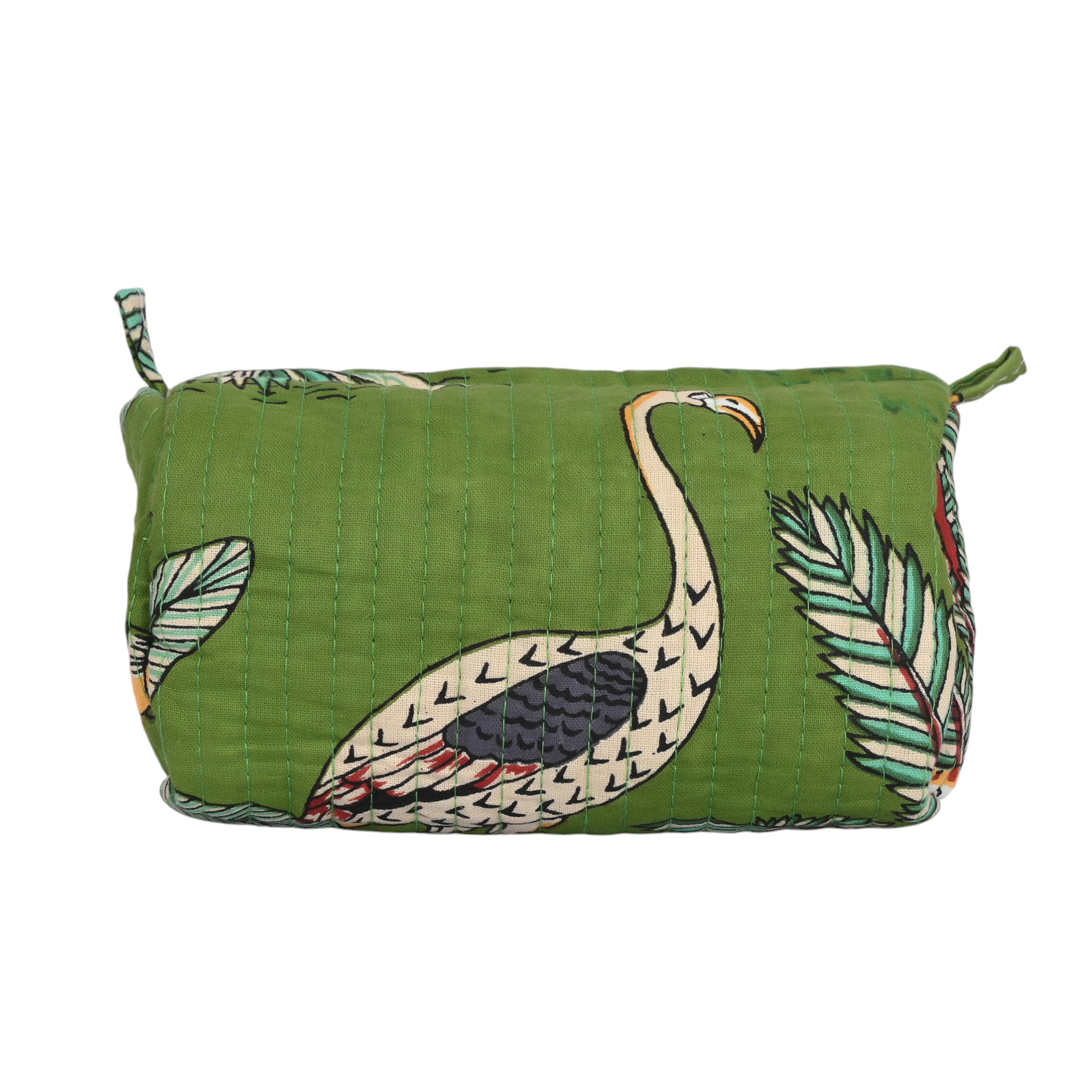 Mixed Jungle 3 Piece Travel Set — handmade hand block printed cotton travel pouch set, ethically made in Rajasthan, India