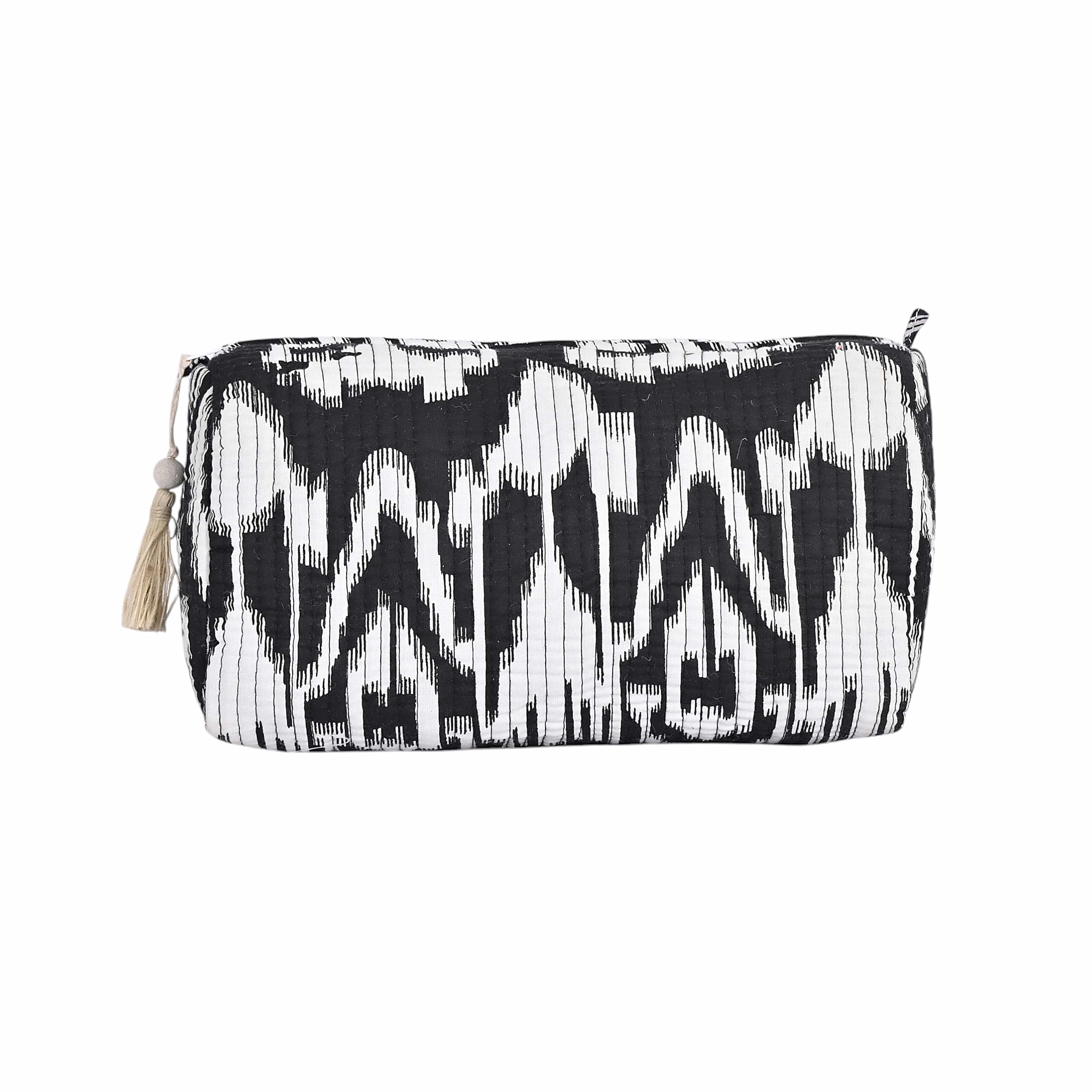 The Ikat Cotton Travel Set — handmade hand block printed cotton travel pouch set, ethically made in Rajasthan, India