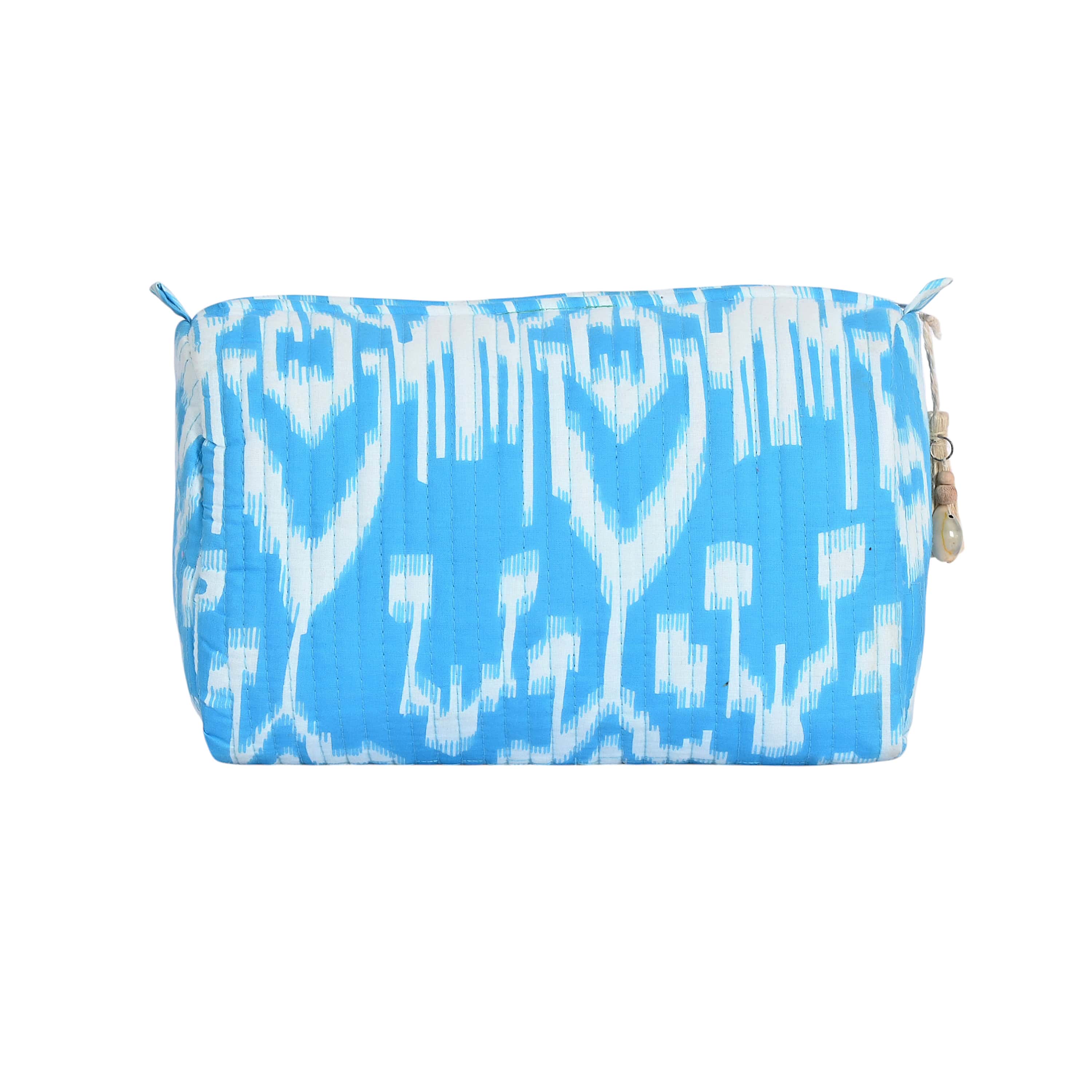 The Ikat Cotton Travel Set — handmade hand block printed cotton travel pouch set, ethically made in Rajasthan, India