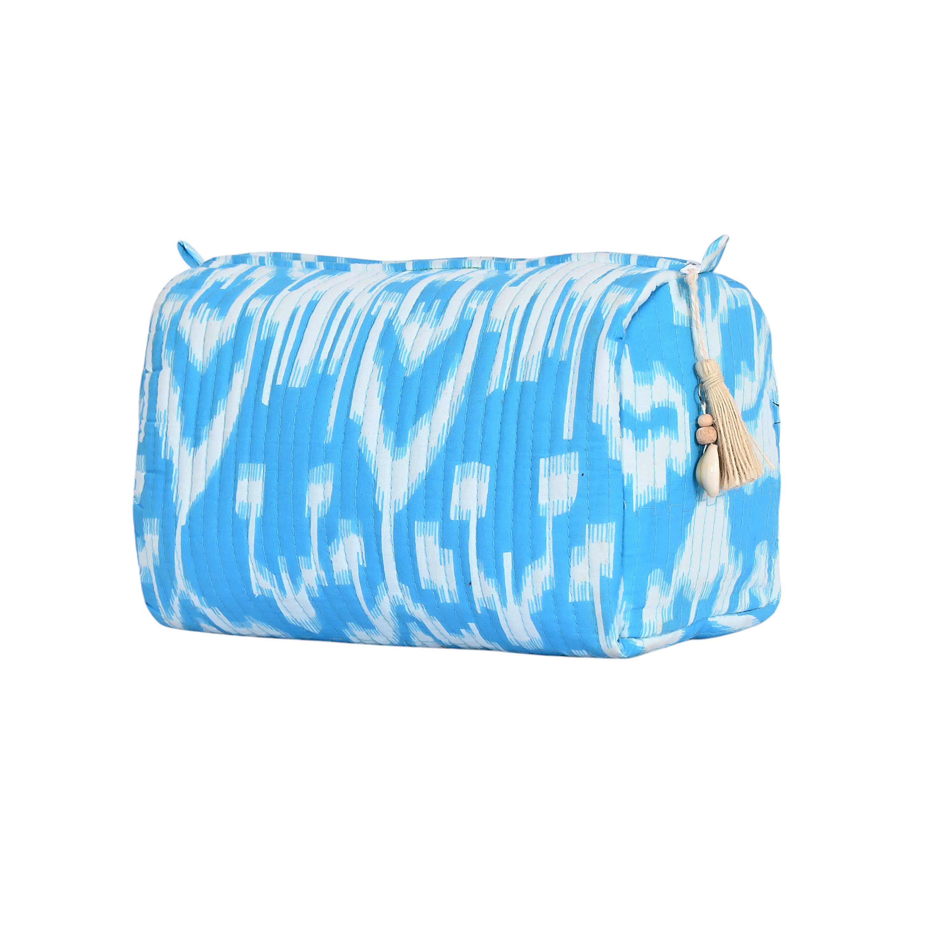The Ikat Cotton Travel Set — handmade hand block printed cotton travel pouch set, ethically made in Rajasthan, India