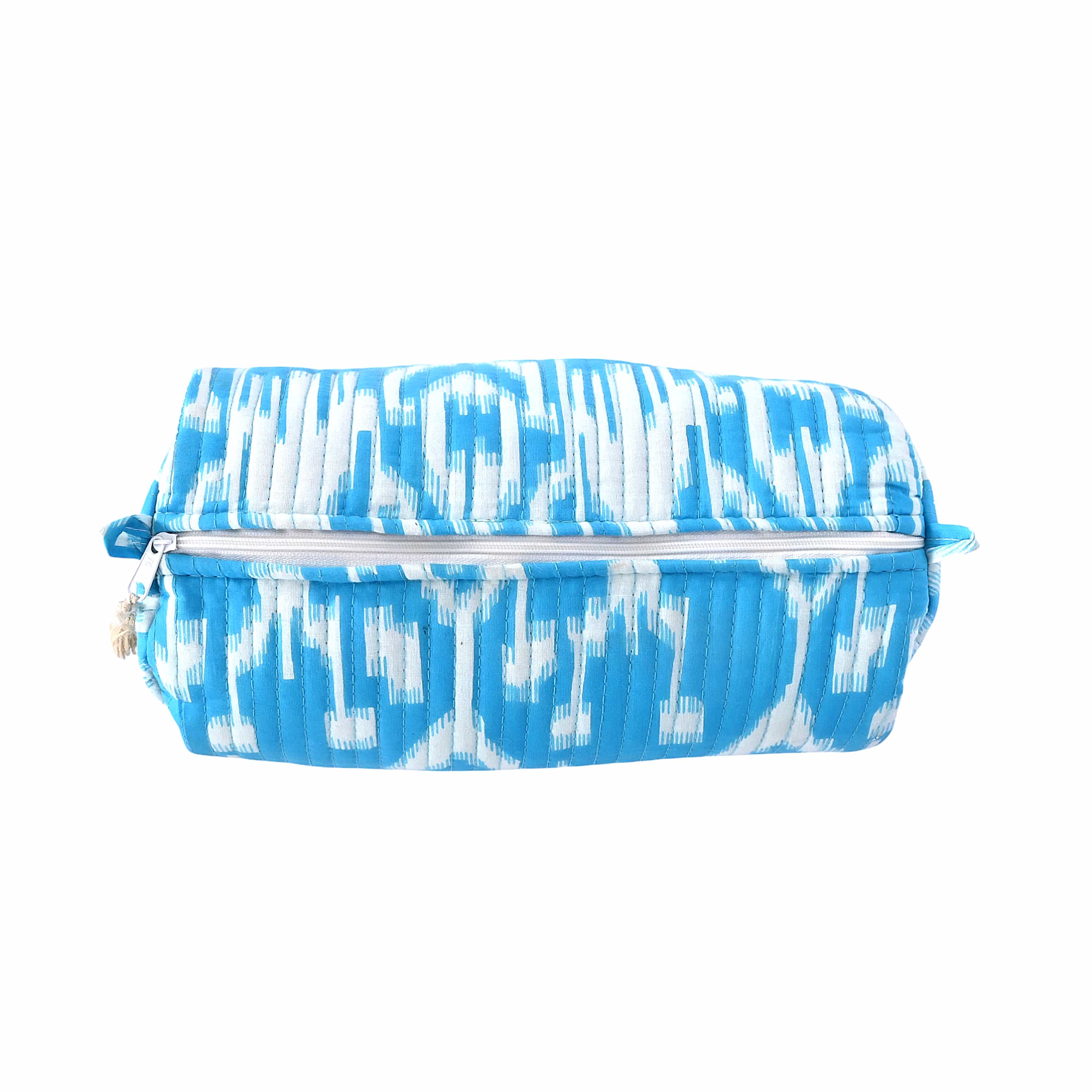 The Ikat Cotton Travel Set — handmade hand block printed cotton travel pouch set, ethically made in Rajasthan, India