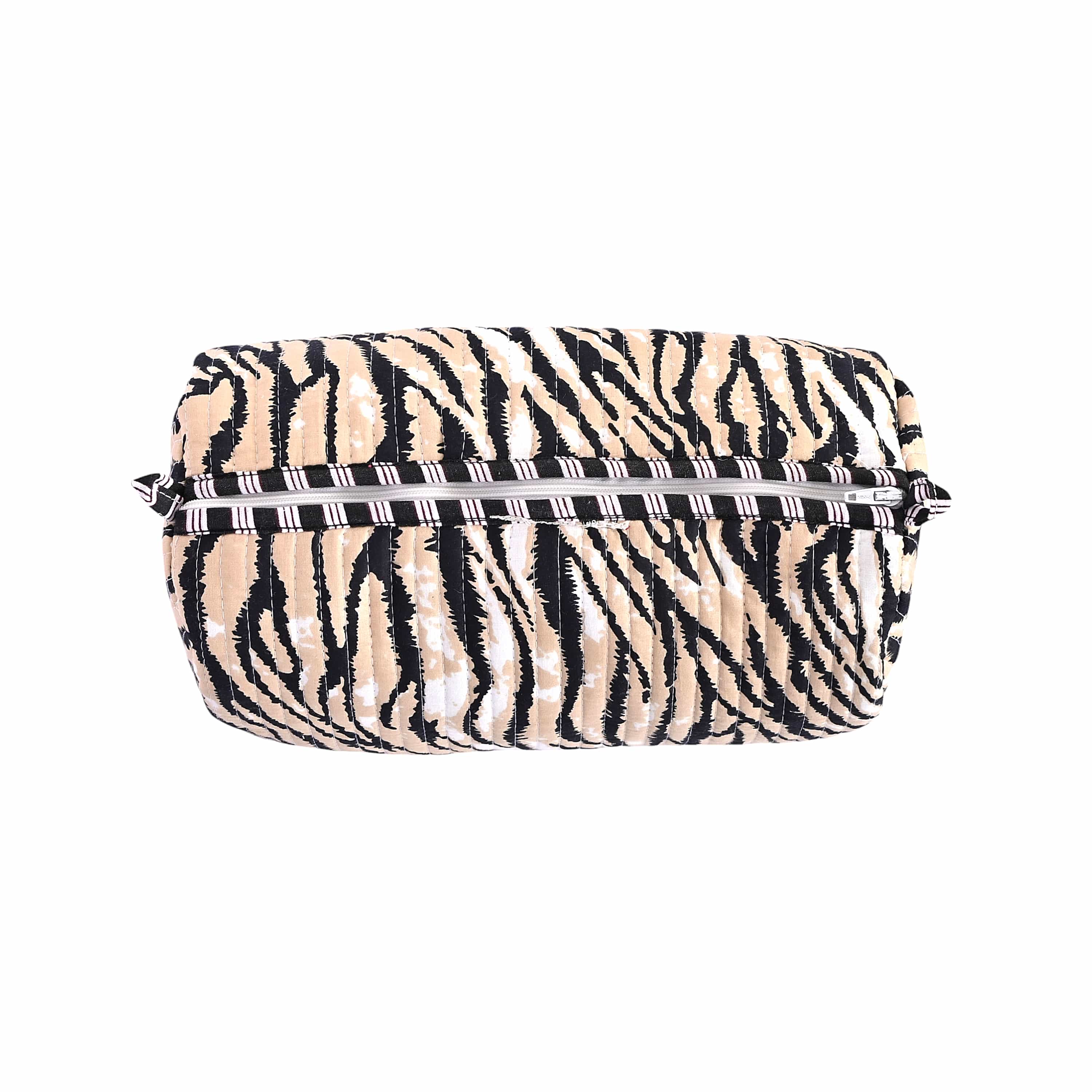 The Tiger Stripe Cotton Travel Set — handmade hand block printed cotton travel pouch set, ethically made in Rajasthan, India