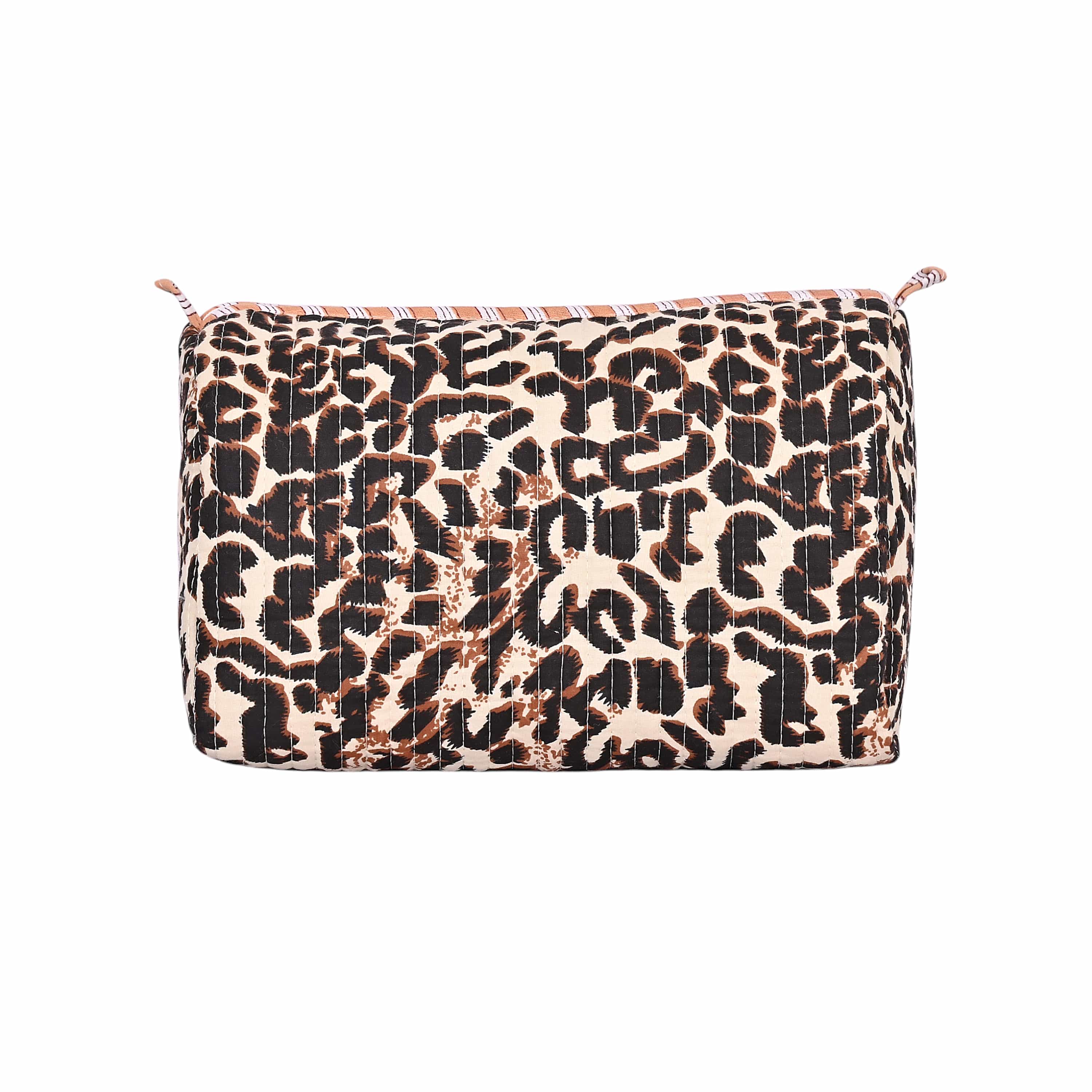 The Leopard Multi Cotton Travel Set — handmade hand block printed cotton travel pouch set, ethically made in Rajasthan, India